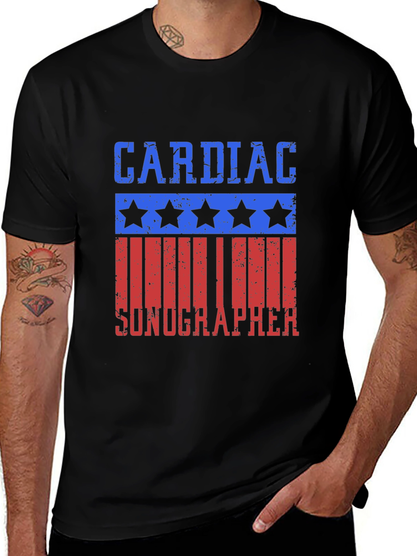 Cardiac Sonographer Patriotic T-Shirt