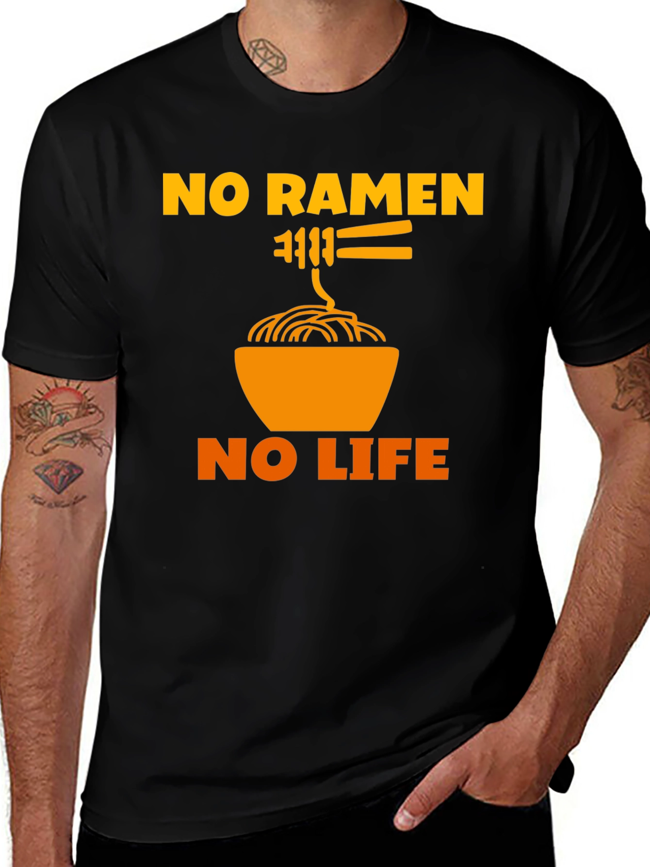 Variant 24 of No Ramen No Life T-Shirt - Funny Foodie Tee