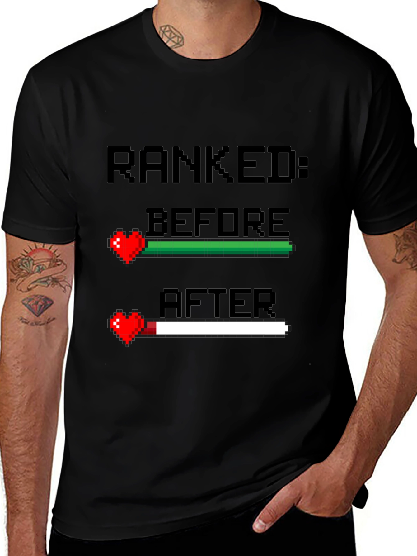Variant 12 of Ranked Before and After Gamer T-Shirt