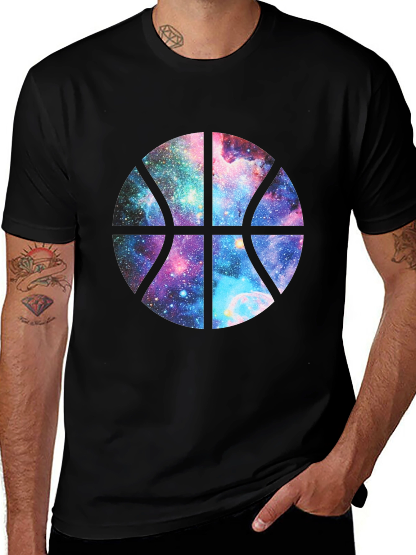Variant 26 of Galaxy Basketball Graphic T-Shirt