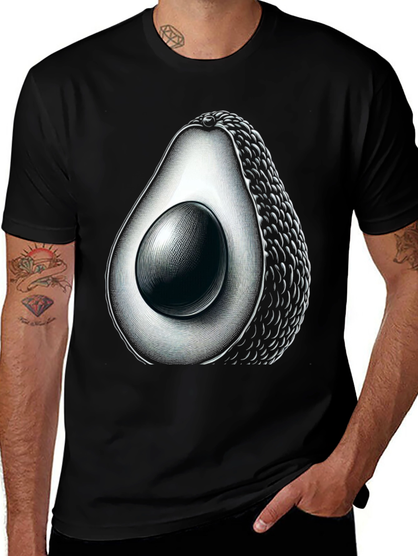 Variant 7 of Avocado Graphic Tee - Trendy Foodie Shirt