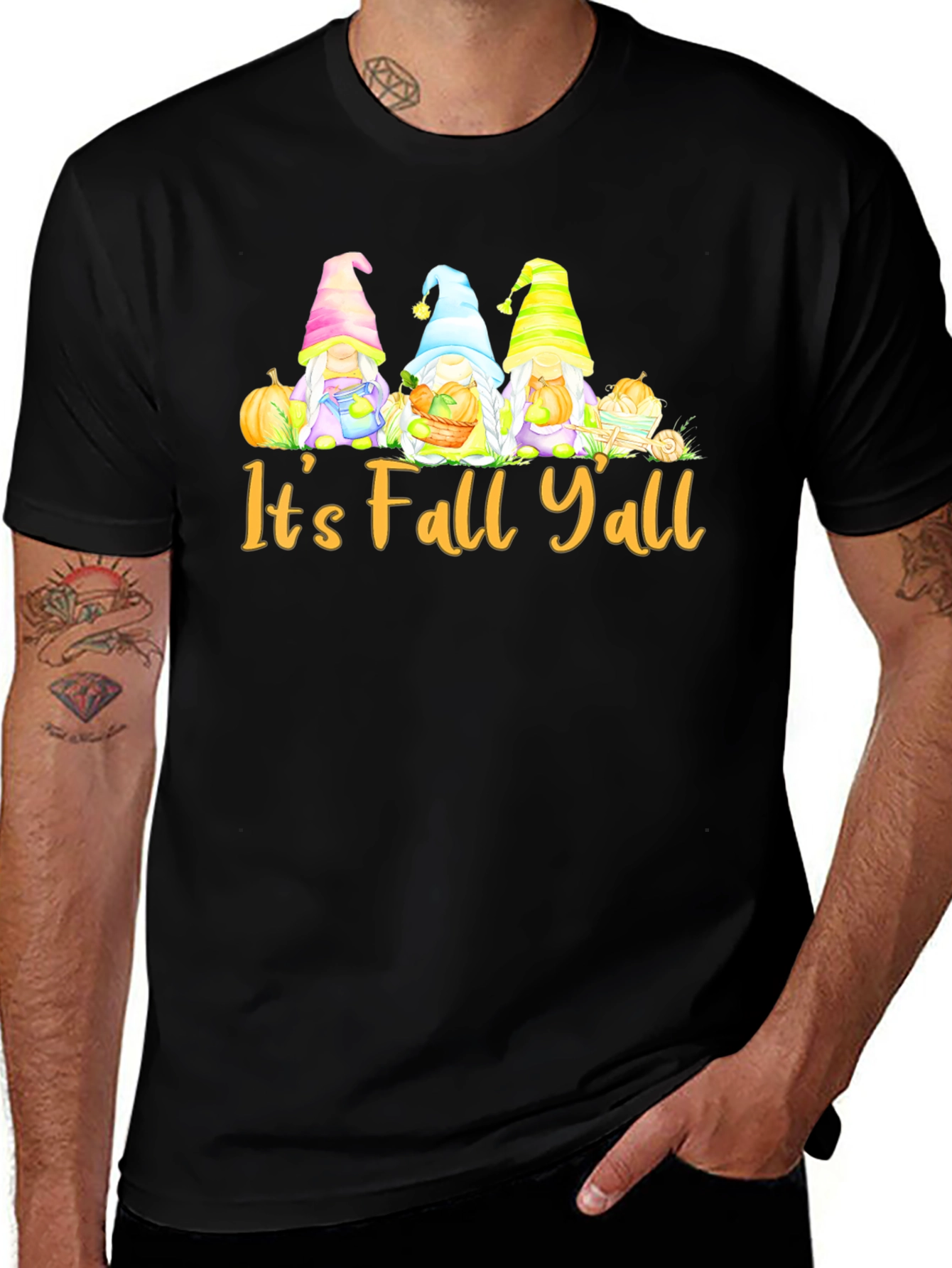 Variant 2 of It's Fall Y'all Gnomes T-Shirt - Autumn Harvest