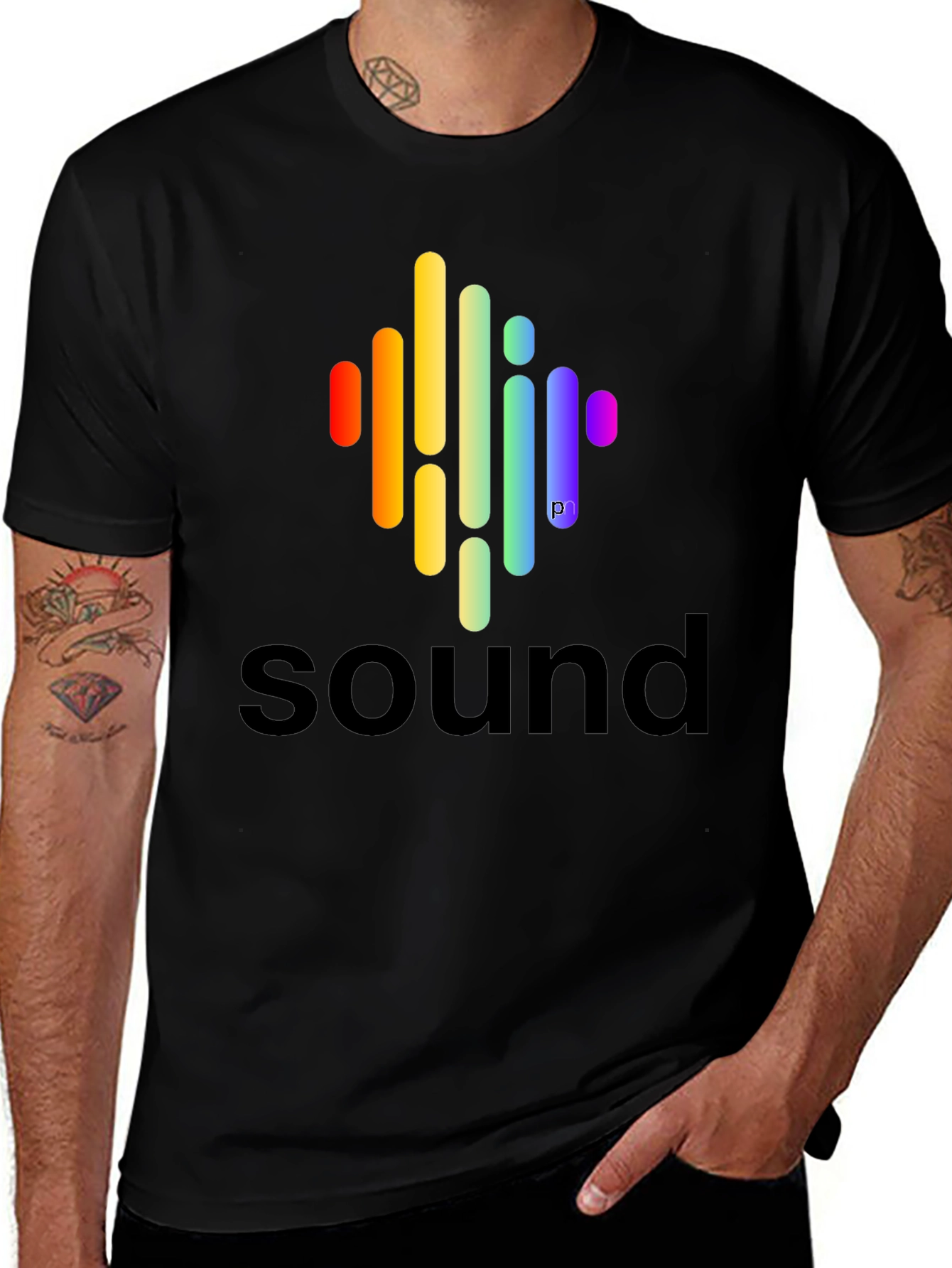 Variant 21 of Sound Wave Spectrum Graphic T-Shirt