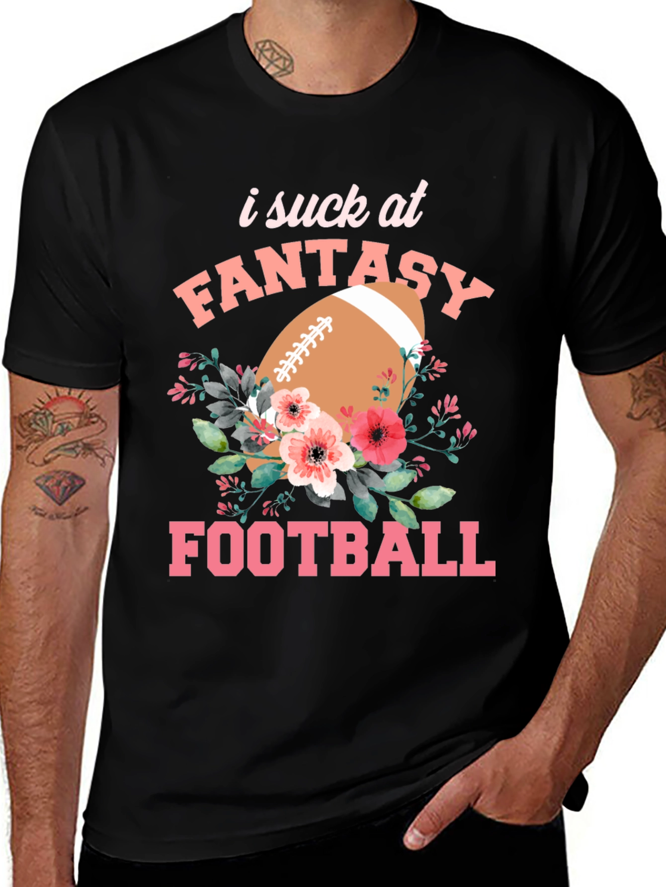 Variant 13 of I Suck at Fantasy Football Graphic T-Shirt