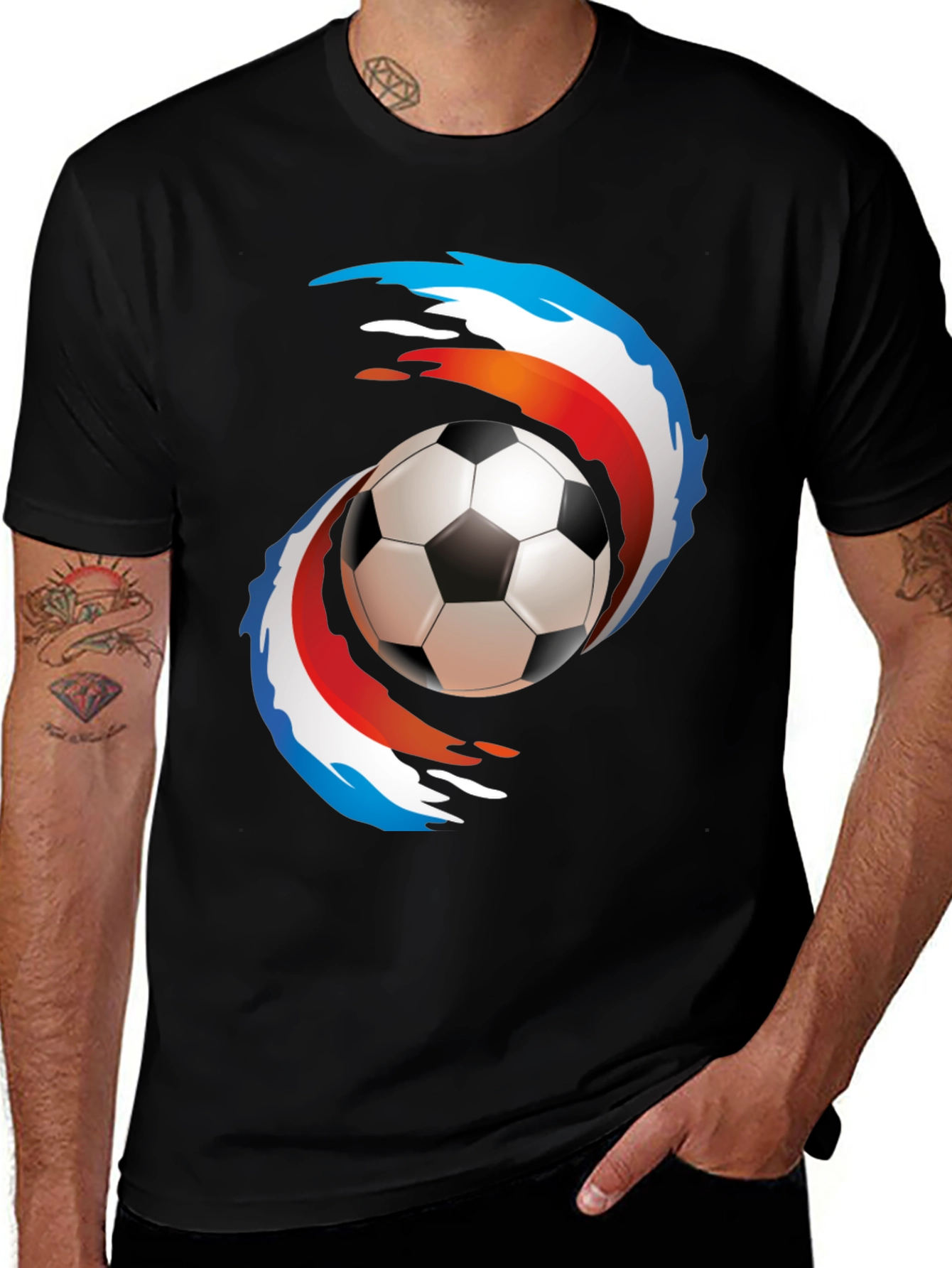 Variant 7 of Soccer Ball T-Shirt - Abstract Graphic Tee