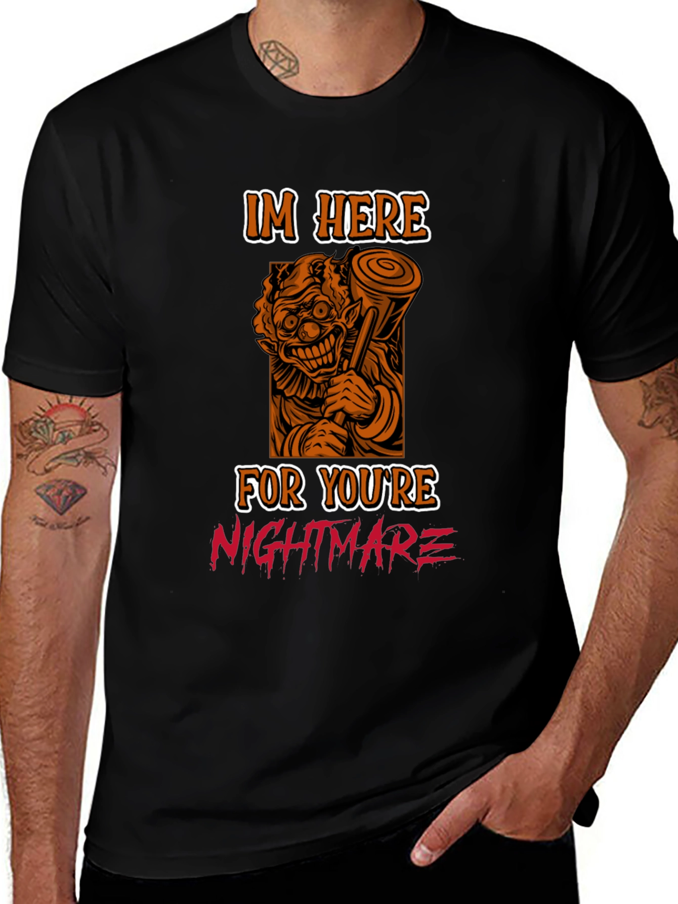 Variant 26 of Scary Clown T-Shirt: I'm Here For Your Nightmare