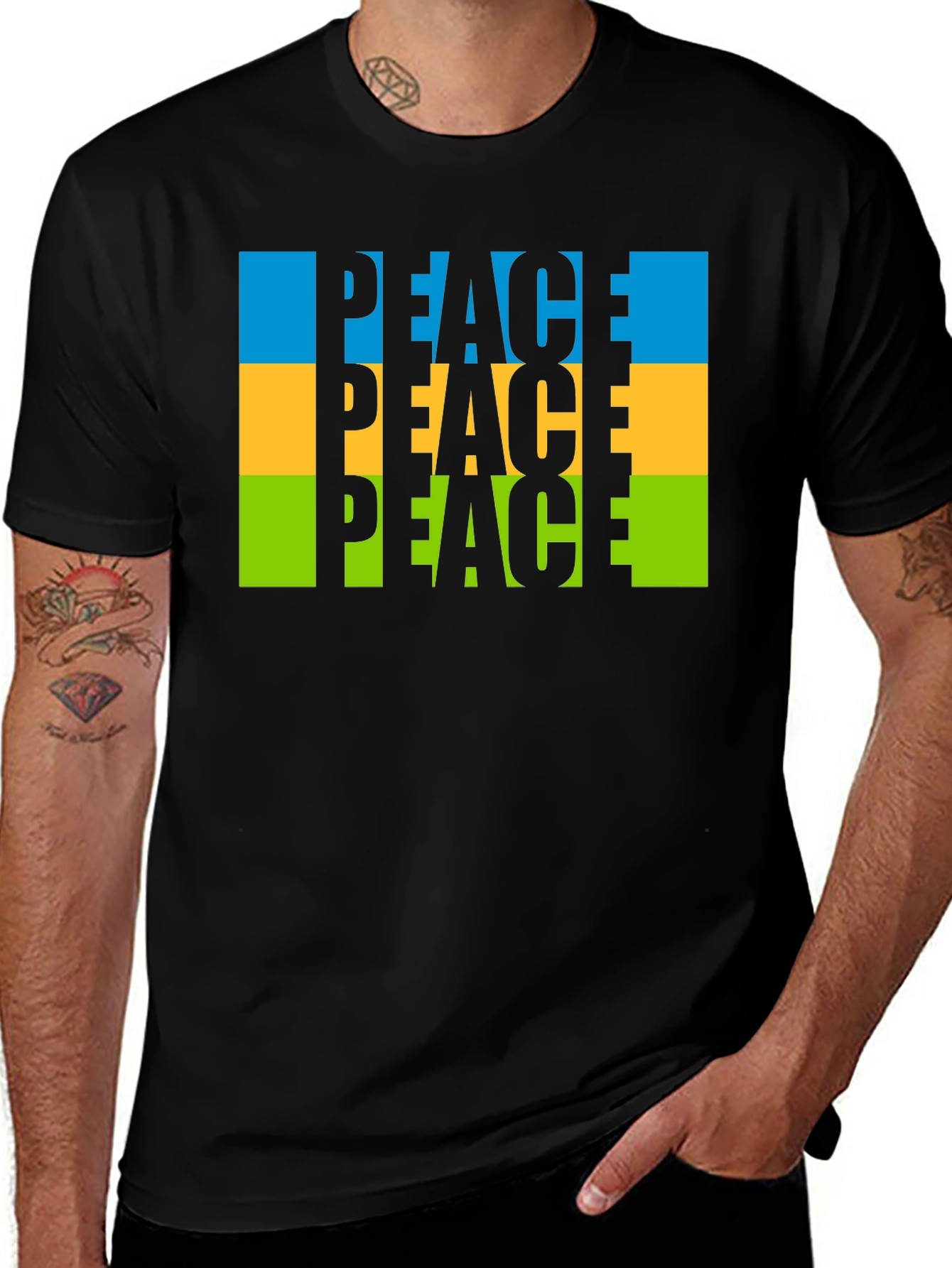Variant 23 of Peace Ukraine Flag T-Shirt