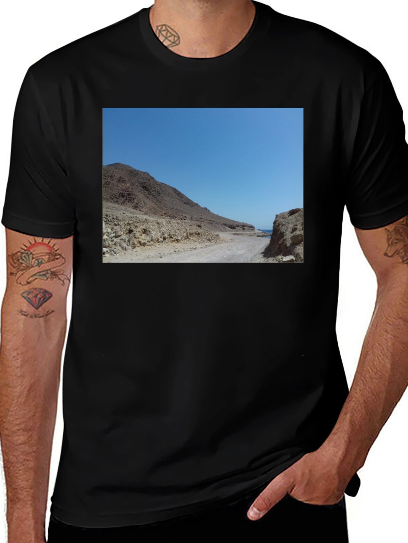 Variant 21 of Scenic Desert Road Trip Black T-Shirt