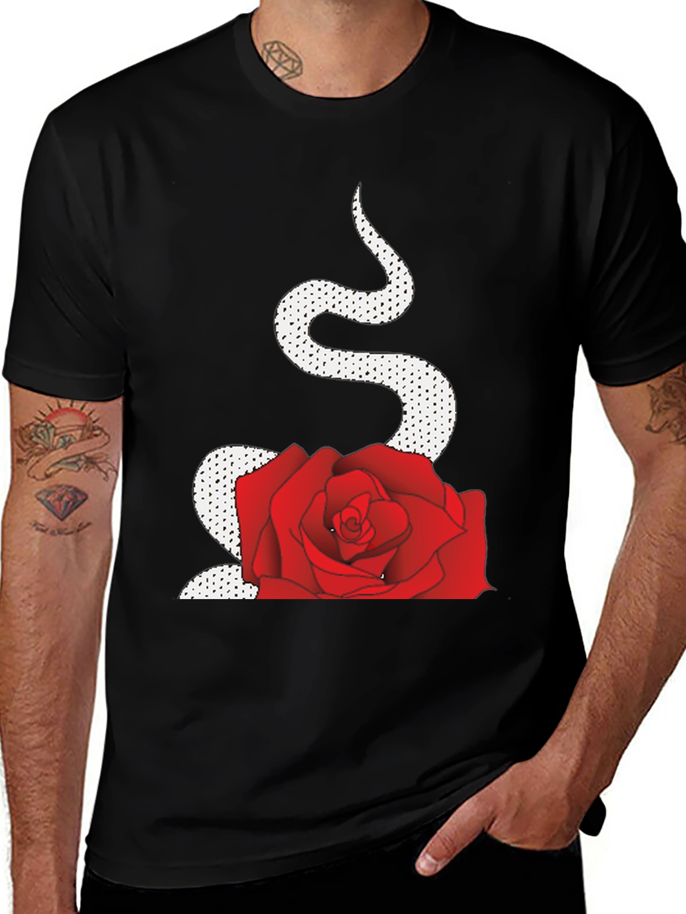 Variant 7 of Snake and Rose Graphic Tee