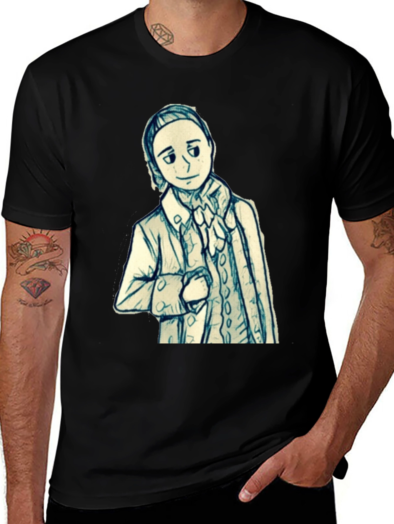 Whimsical Historical Figure Graphic Tee