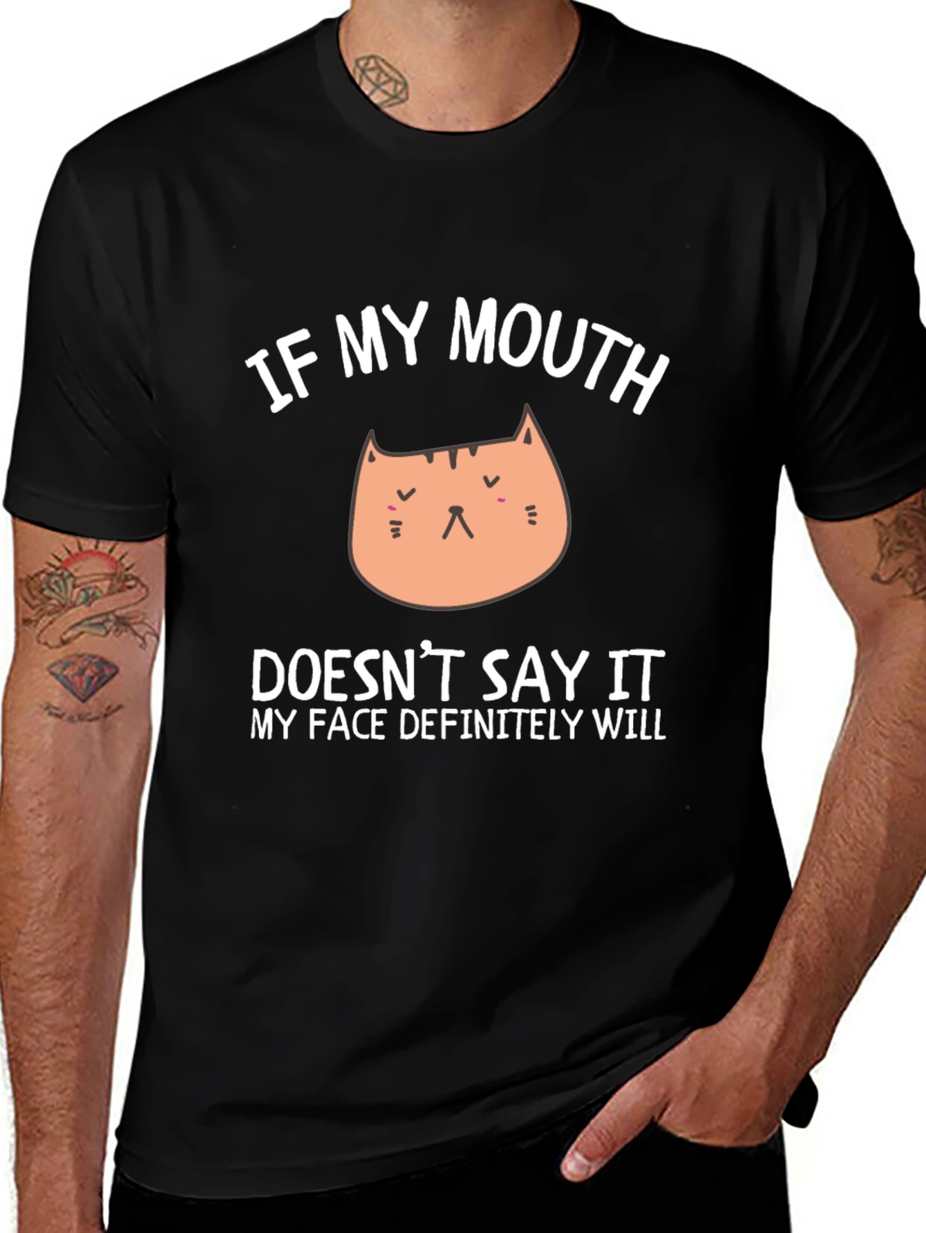 Variant 6 of Funny Cat Face T-Shirt - My Face Definitely Will