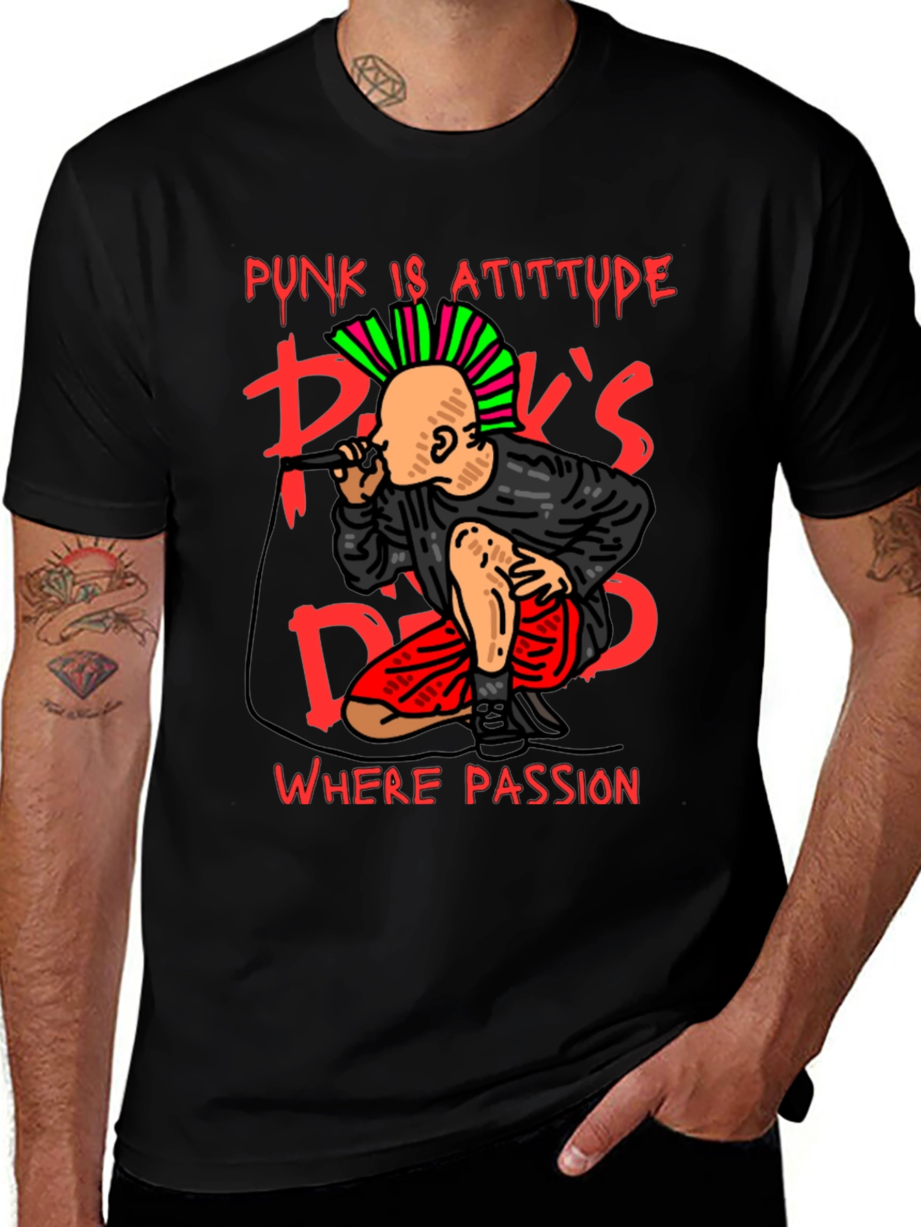 Variant 2 of Punk Is Attitude Graphic Tee