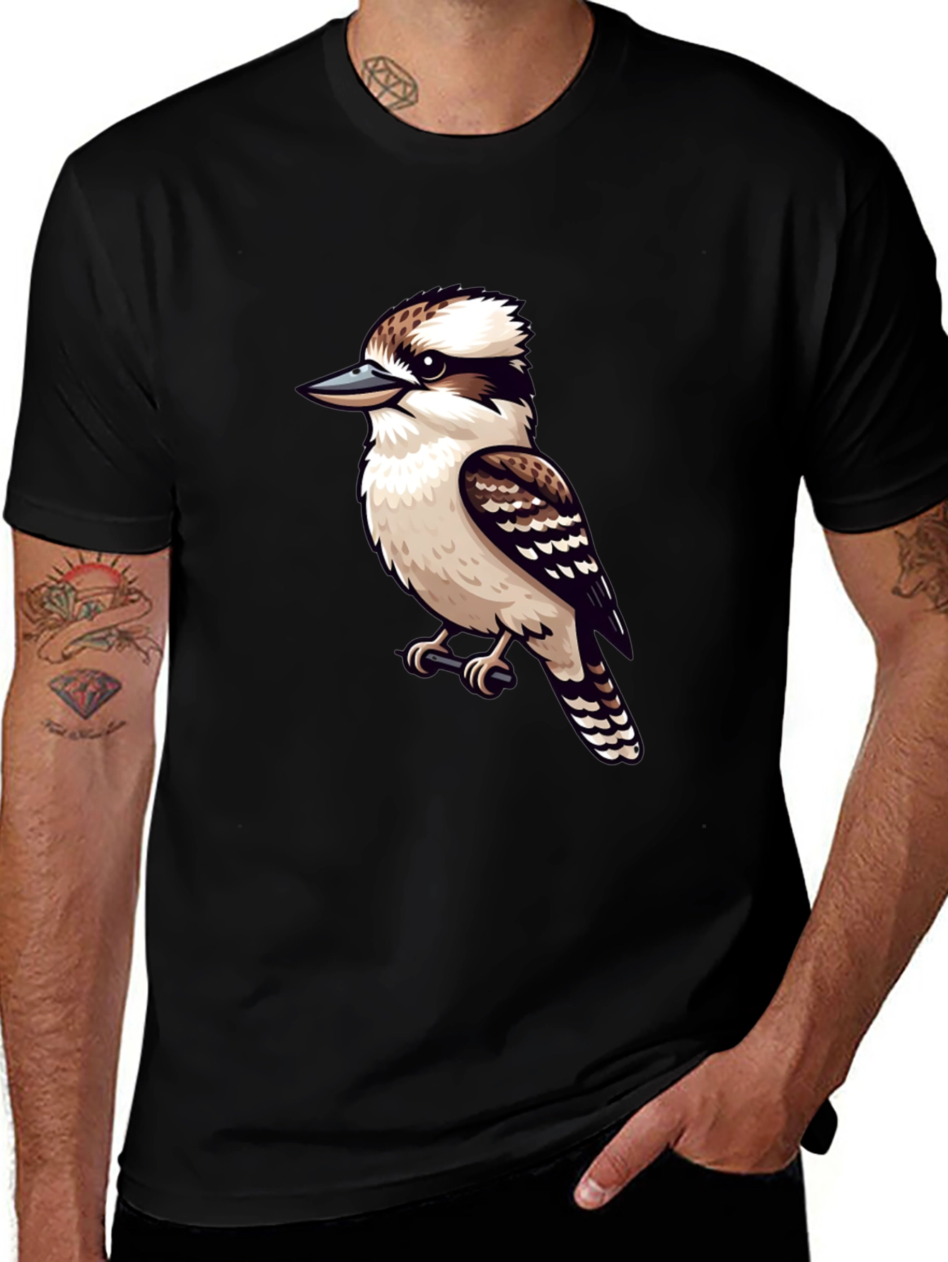 Variant 4 of Kookaburra Graphic Tee - Unique Bird Design