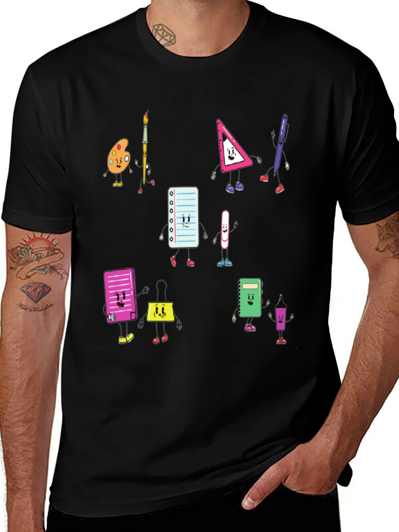 Variant 7 of Cartoon School Supply T-Shirt: Back to School Style
