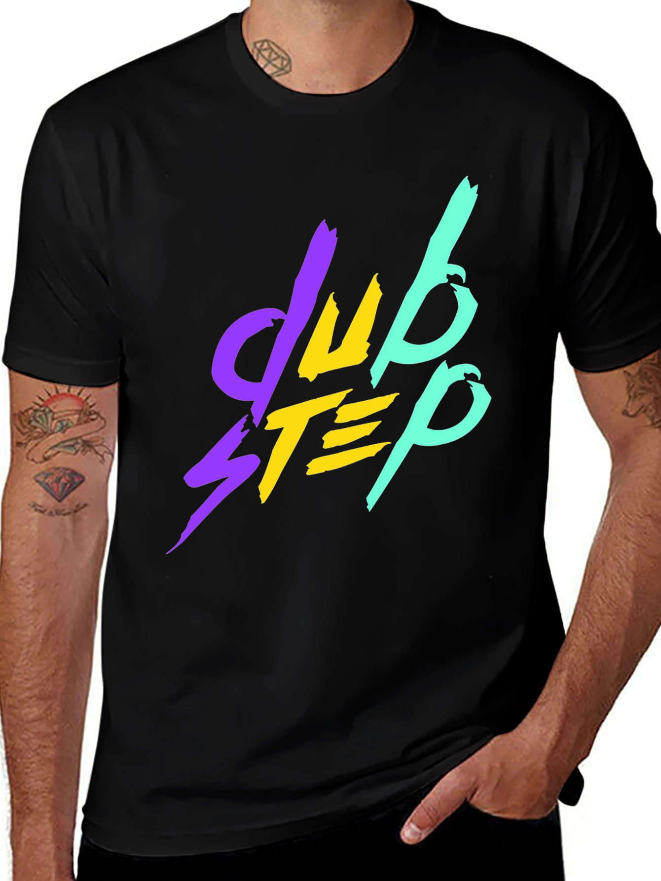 Variant 12 of Dubstep Graphic Tee - Black Cotton T-Shirt