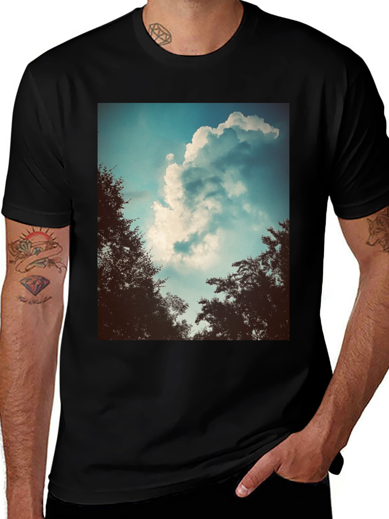 Variant 20 of Cloudscape Graphic Tee - Nature Inspired Design