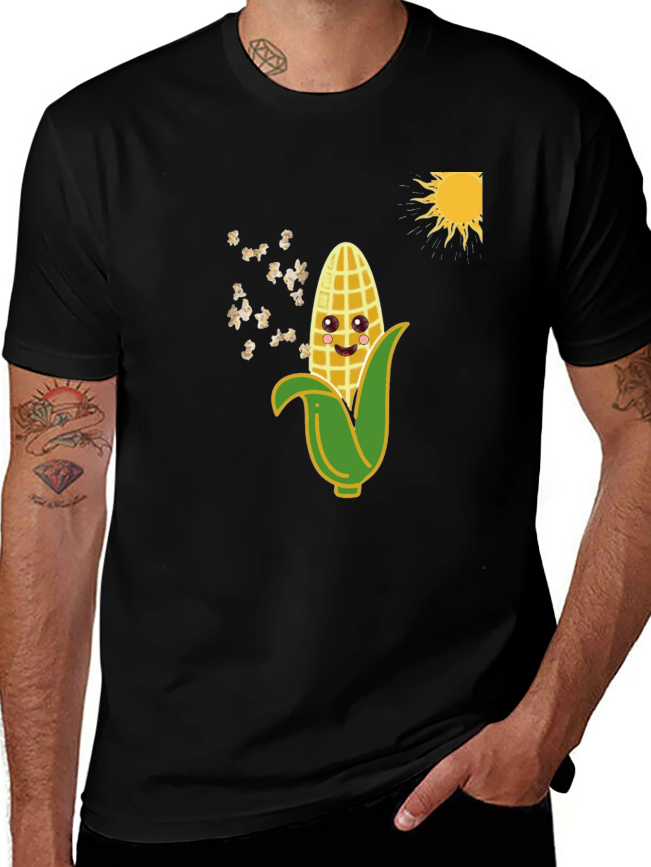 Variant 20 of Corn T-Shirt - Cute Kawaii Corn Graphic Tee