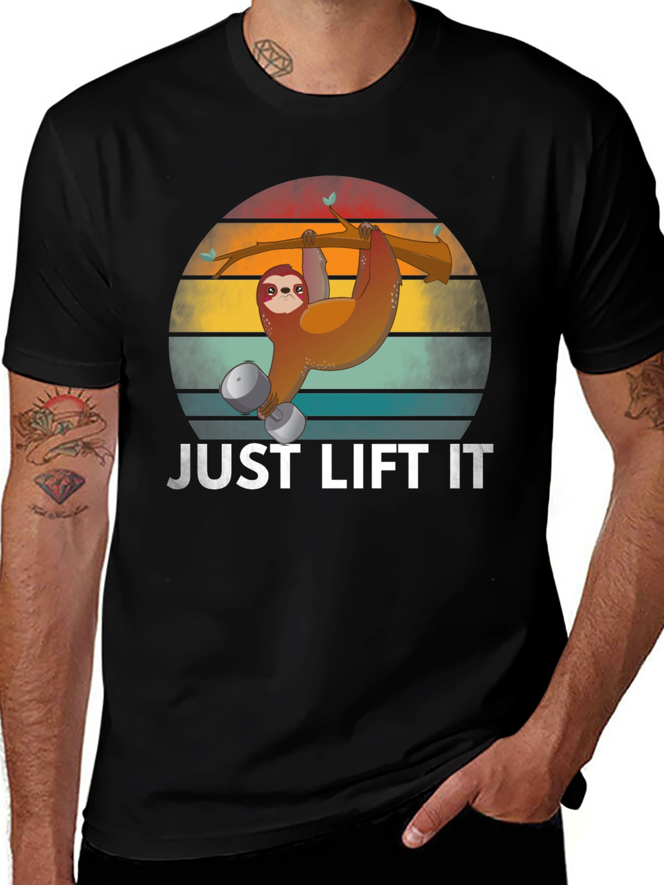 Variant 30 of Just Lift It Sloth T-Shirt - Funny Workout Tee
