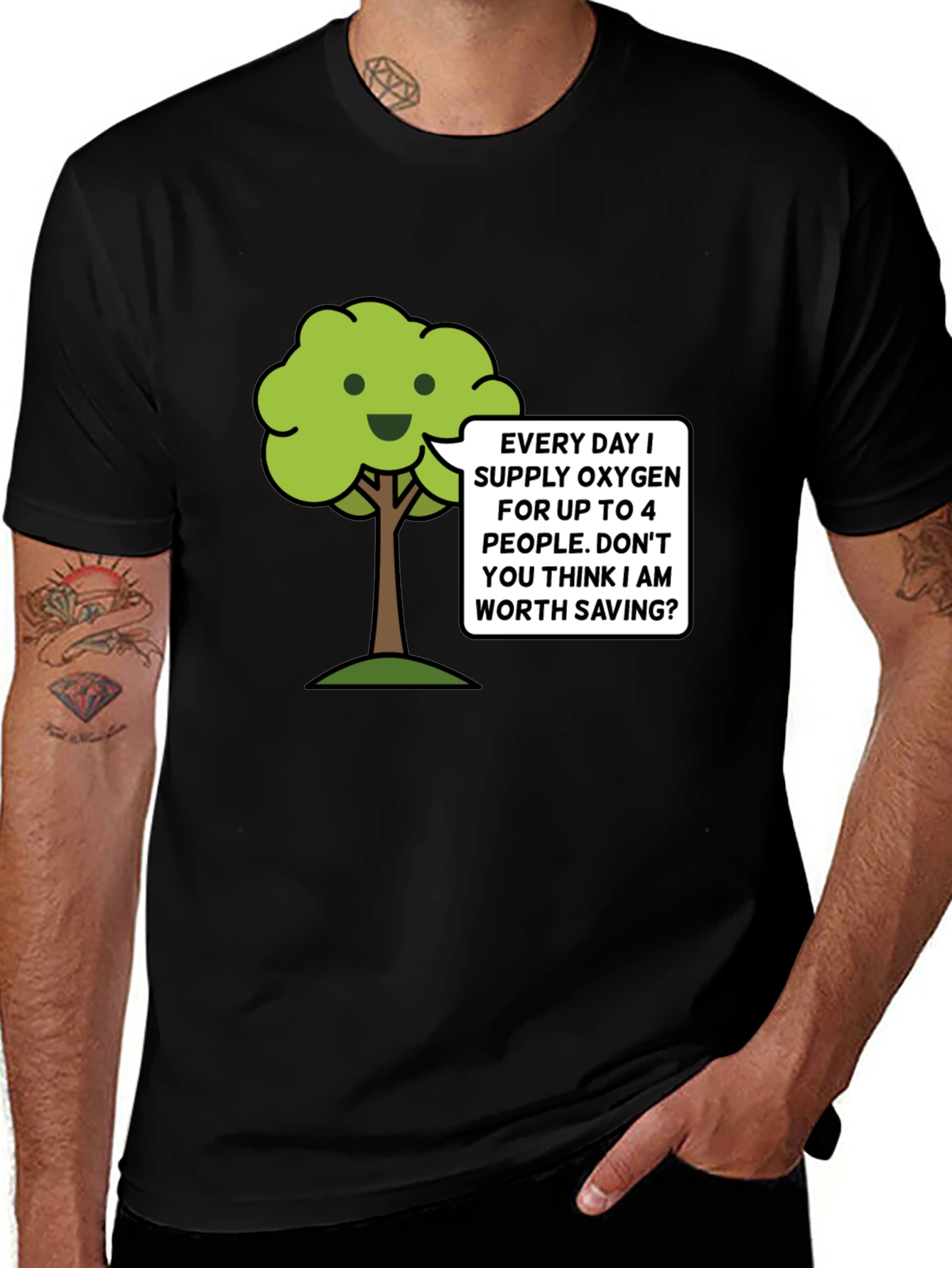 Variant 7 of Eco-Friendly Tree T-Shirt - Save the Planet