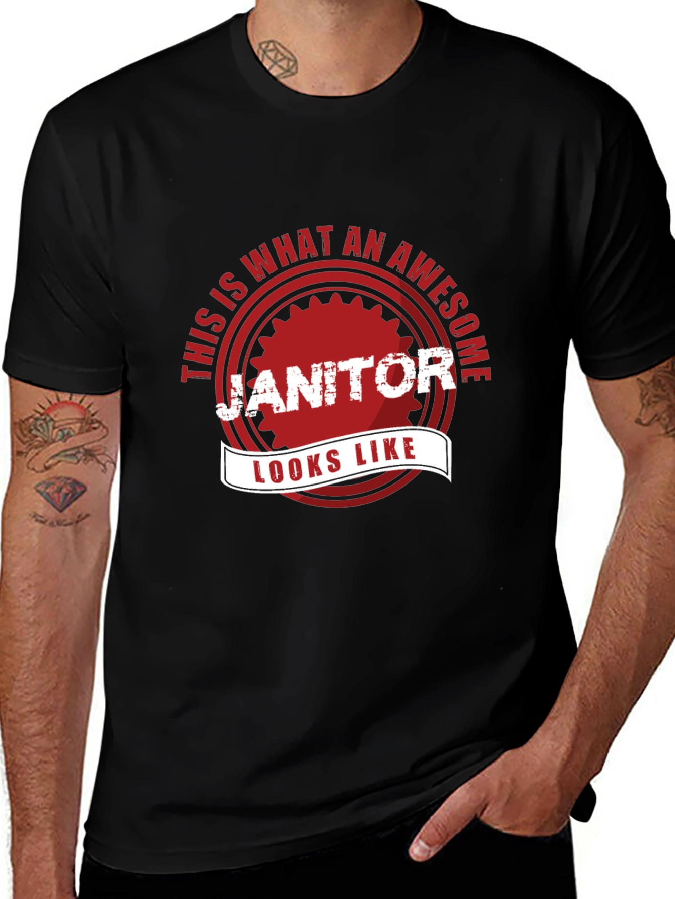 Variant 6 of Awesome Janitor T-Shirt - Funny Gift