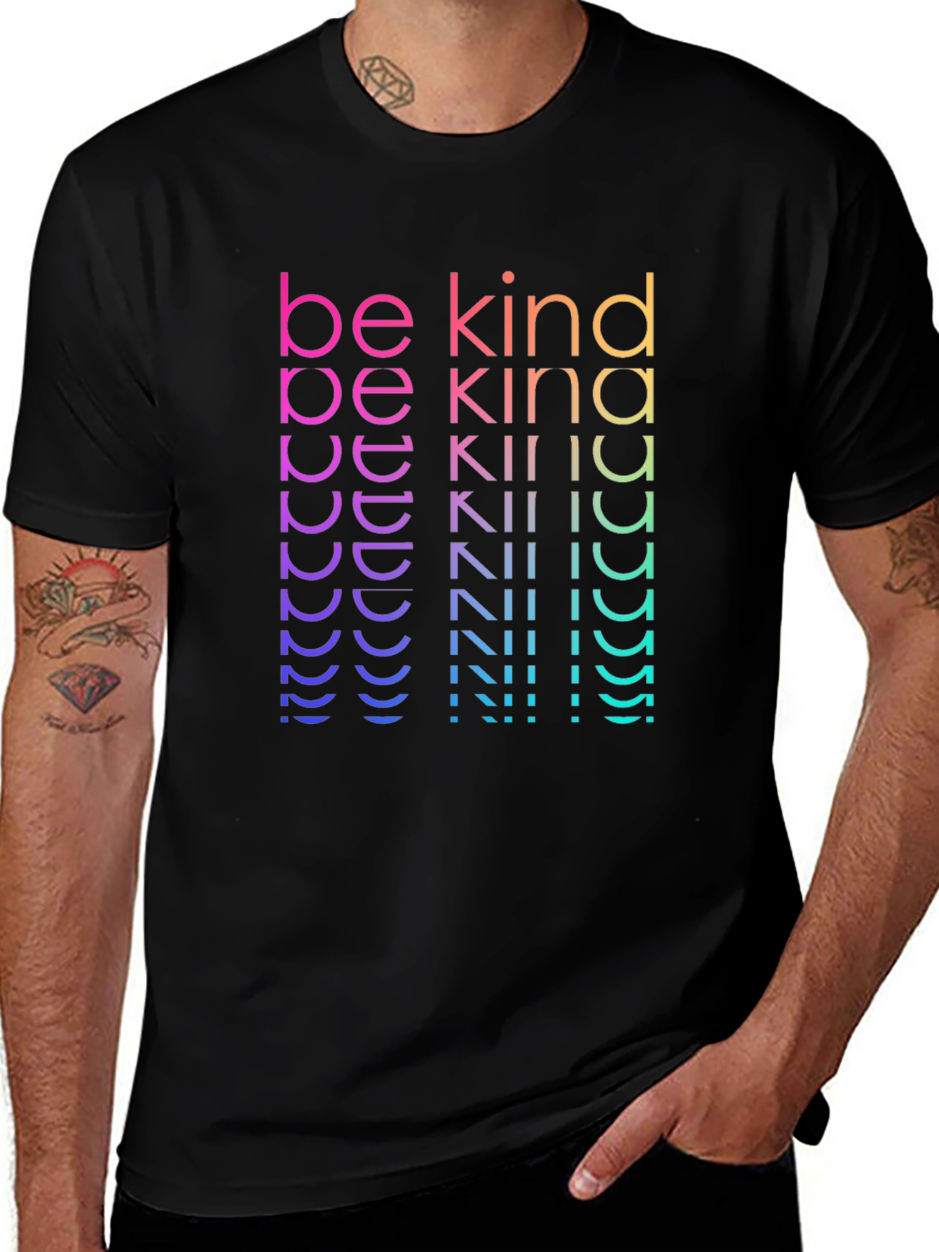 Variant 10 of Be Kind Gradient Graphic Tee - Stylish Comfort