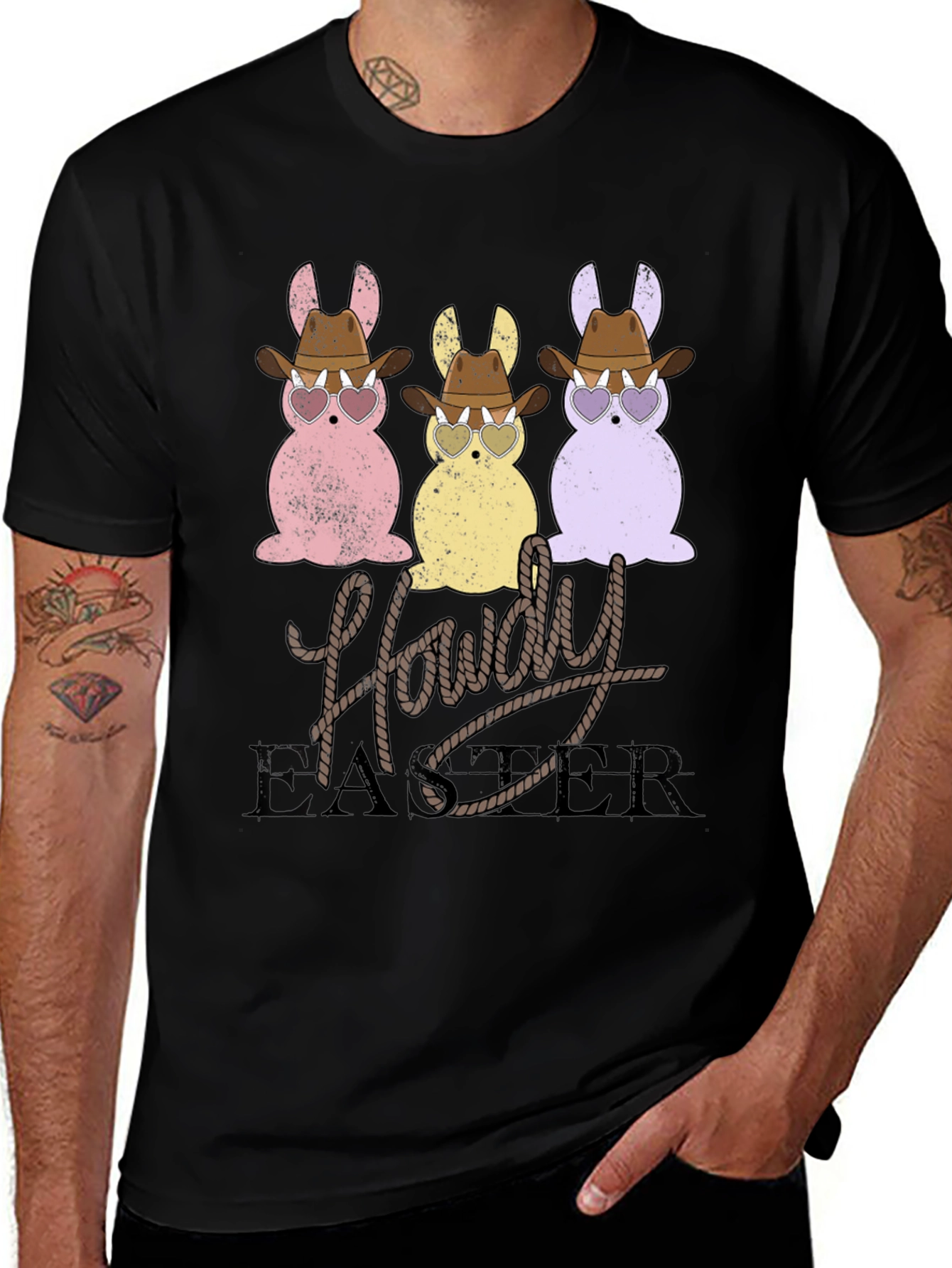 Howdy Easter Bunny Graphic T-Shirt
