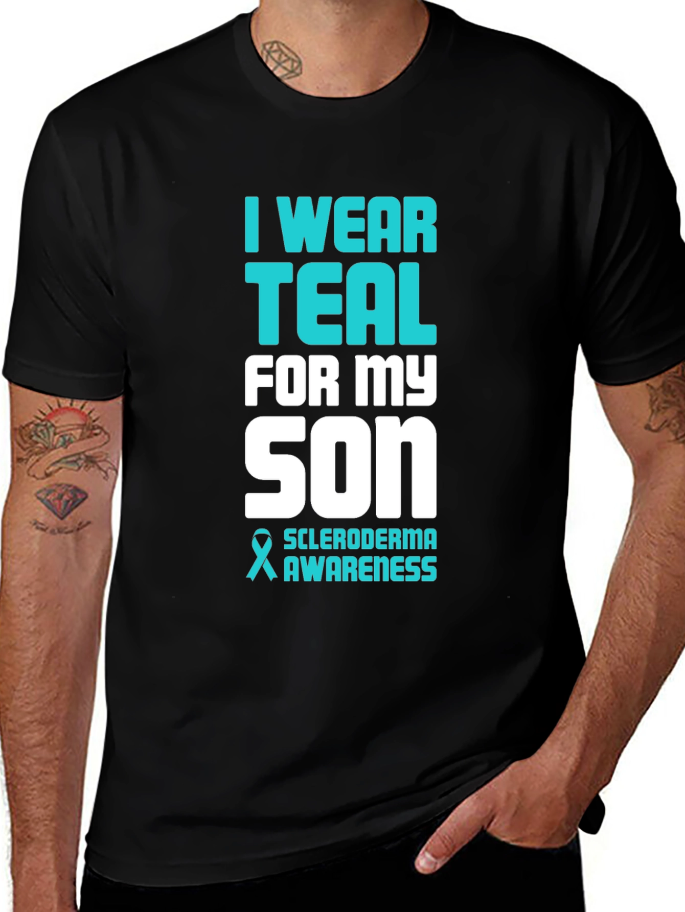 Teal Scleroderma Awareness T-Shirt For My Son