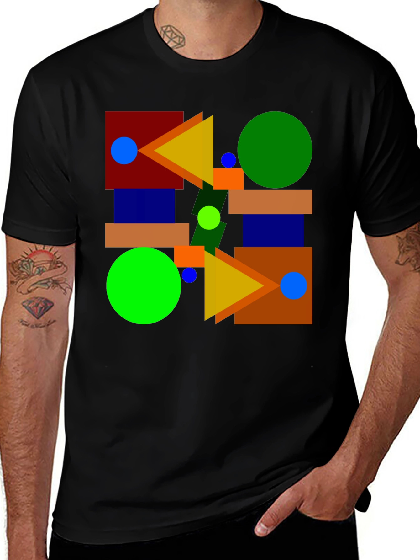 Variant 9 of Geometric Pattern T-Shirt - Modern Art Tee