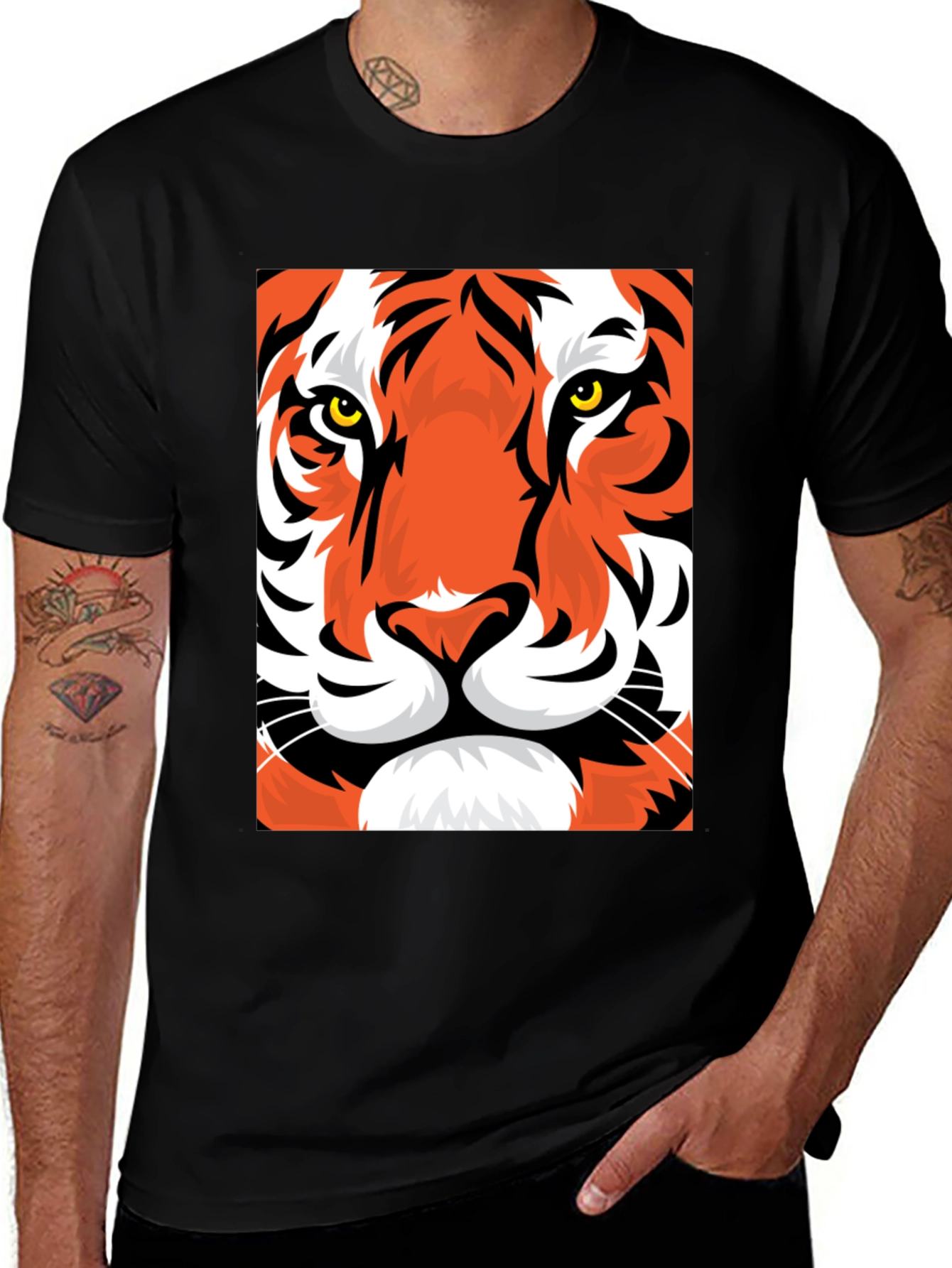 Variant 26 of Tiger Graphic Tee - Bold Animal Print T-Shirt