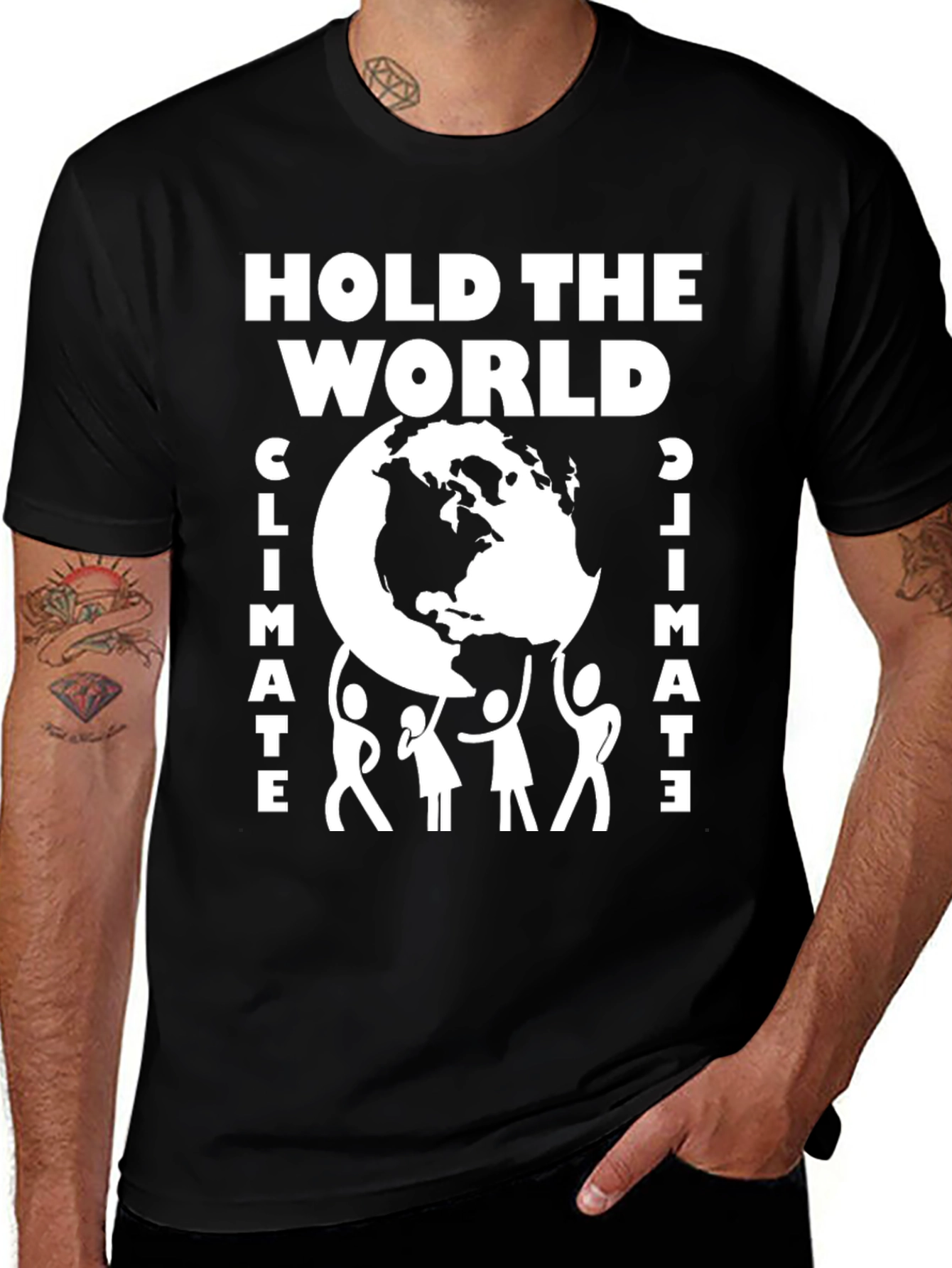 Variant 28 of Hold the World Climate T-Shirt 
