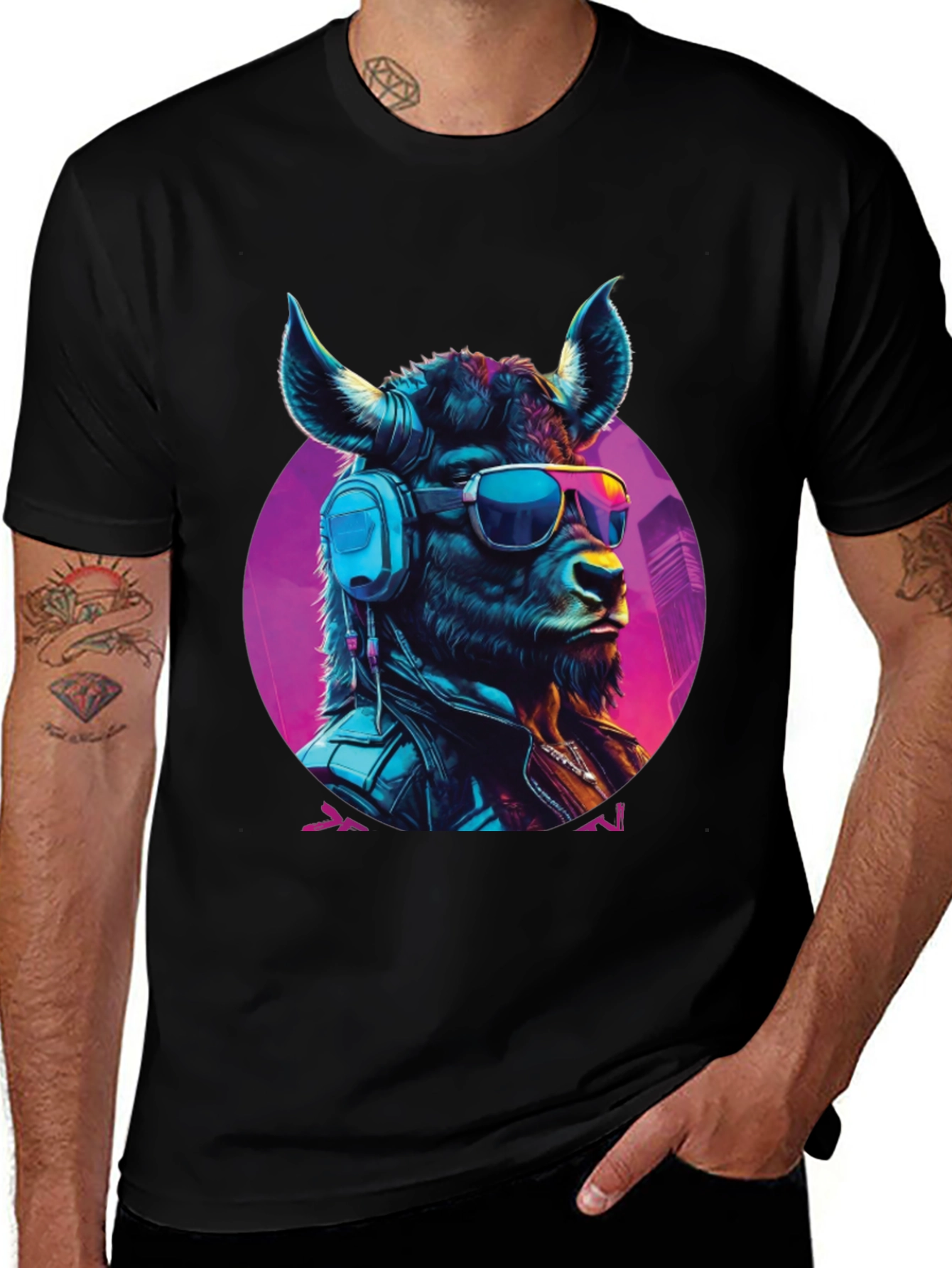 Variant 11 of Cyberpunk Buffalo T-Shirt