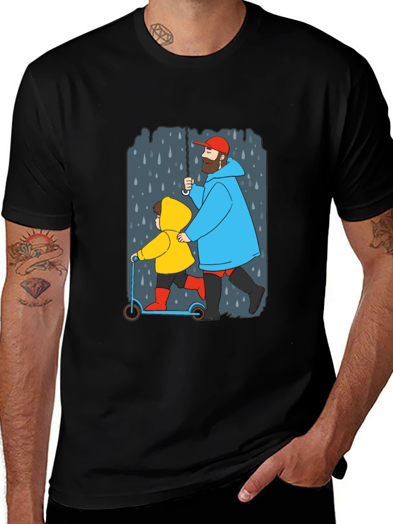 Variant 19 of Rainy Day Graphic Tee - Dad & Kid