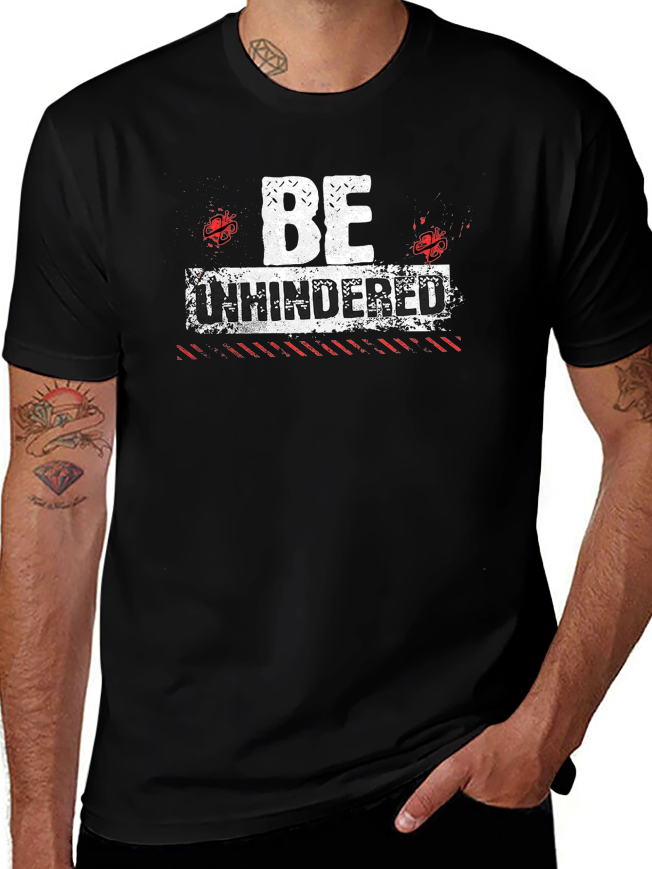 Variant 28 of Be Unhindered Black Graphic T-Shirt