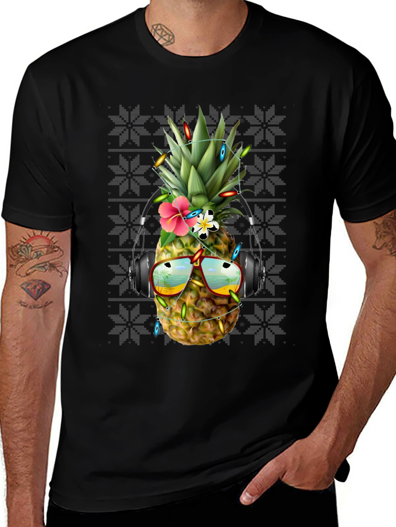 Variant 9 of Festive Pineapple Graphic Tee
