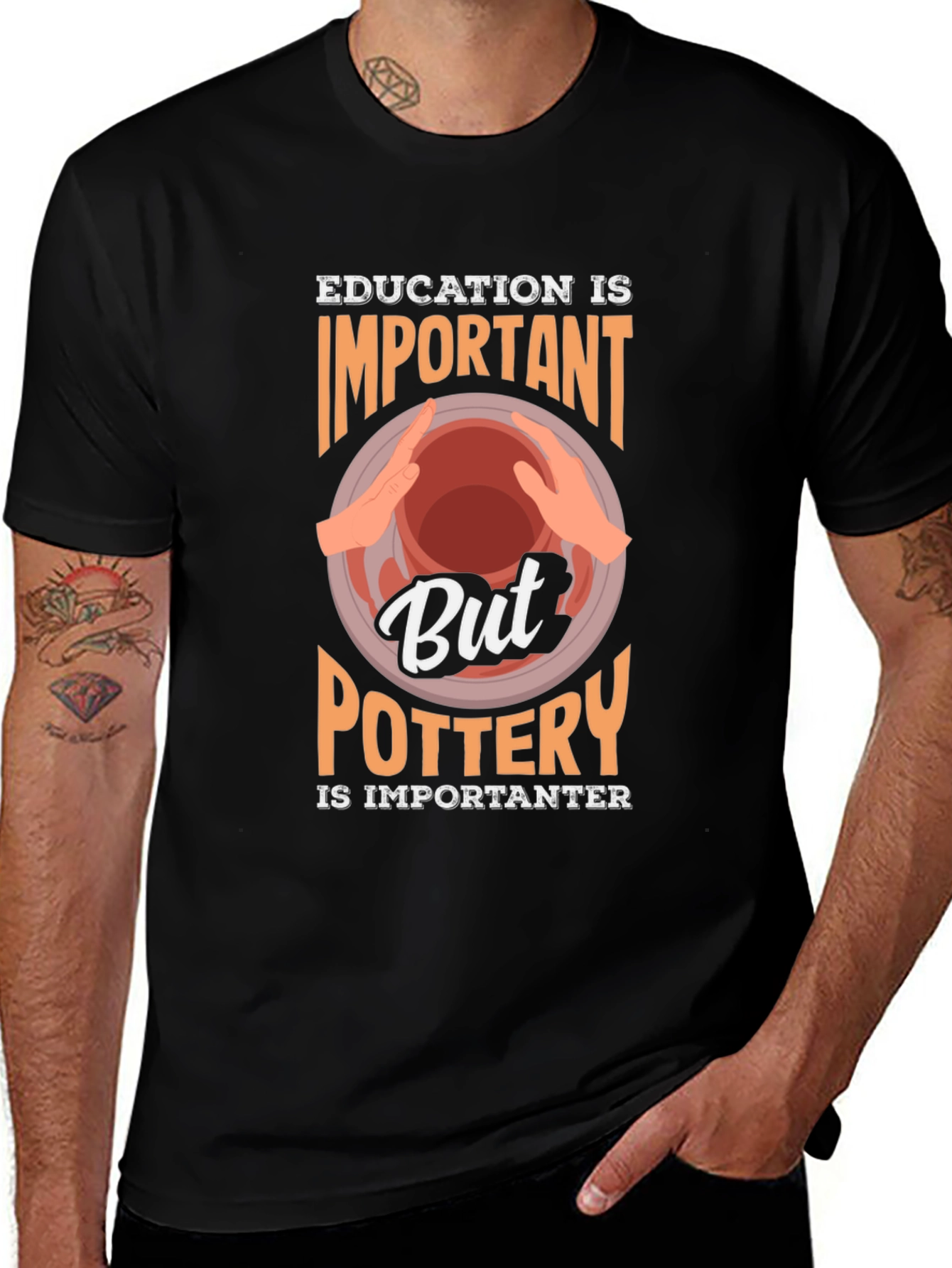 Black Pottery is Importanter T-Shirt - Unique Design main image