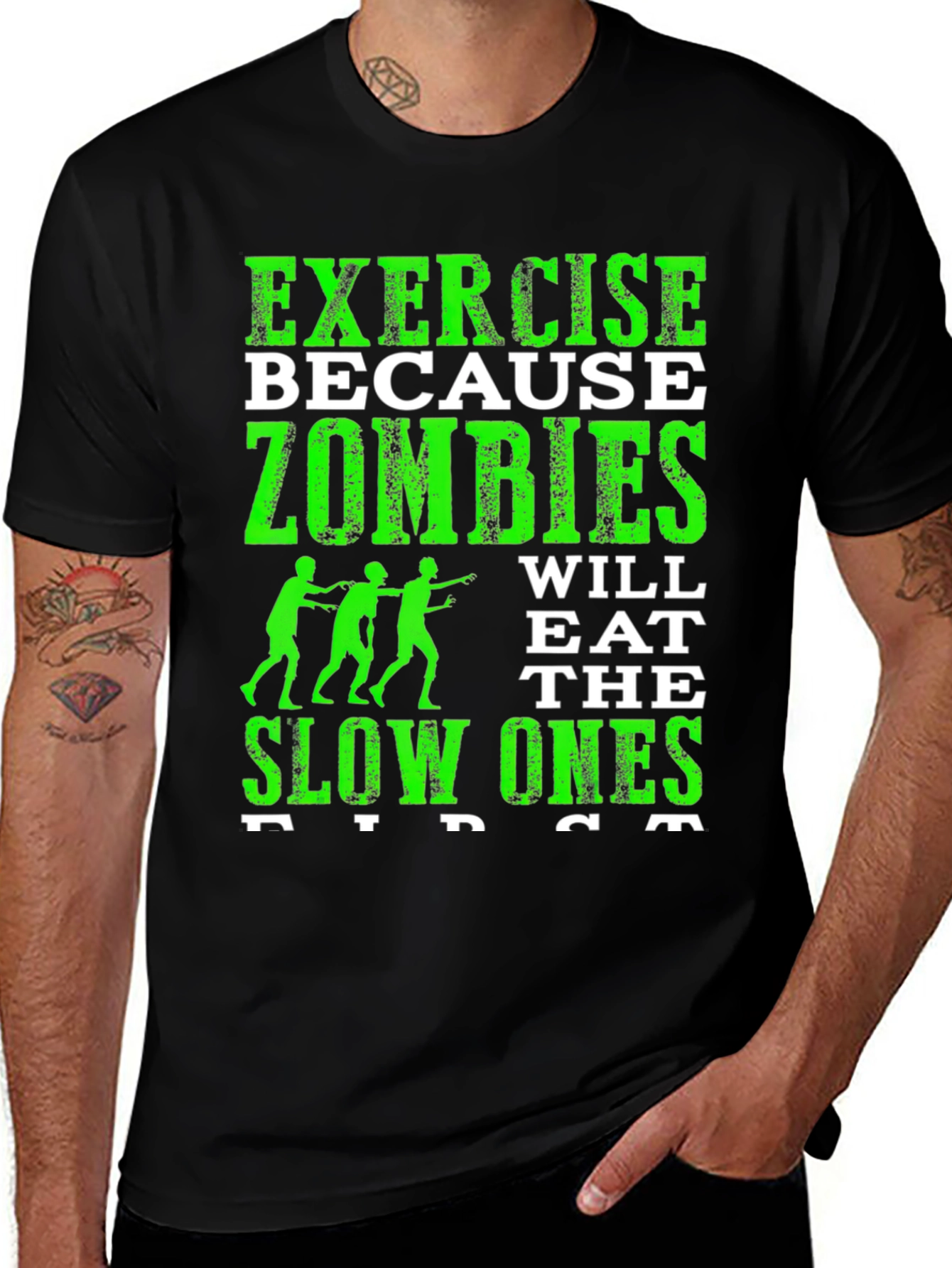 Zombie Run T-Shirt - Exercise Because Zombies
