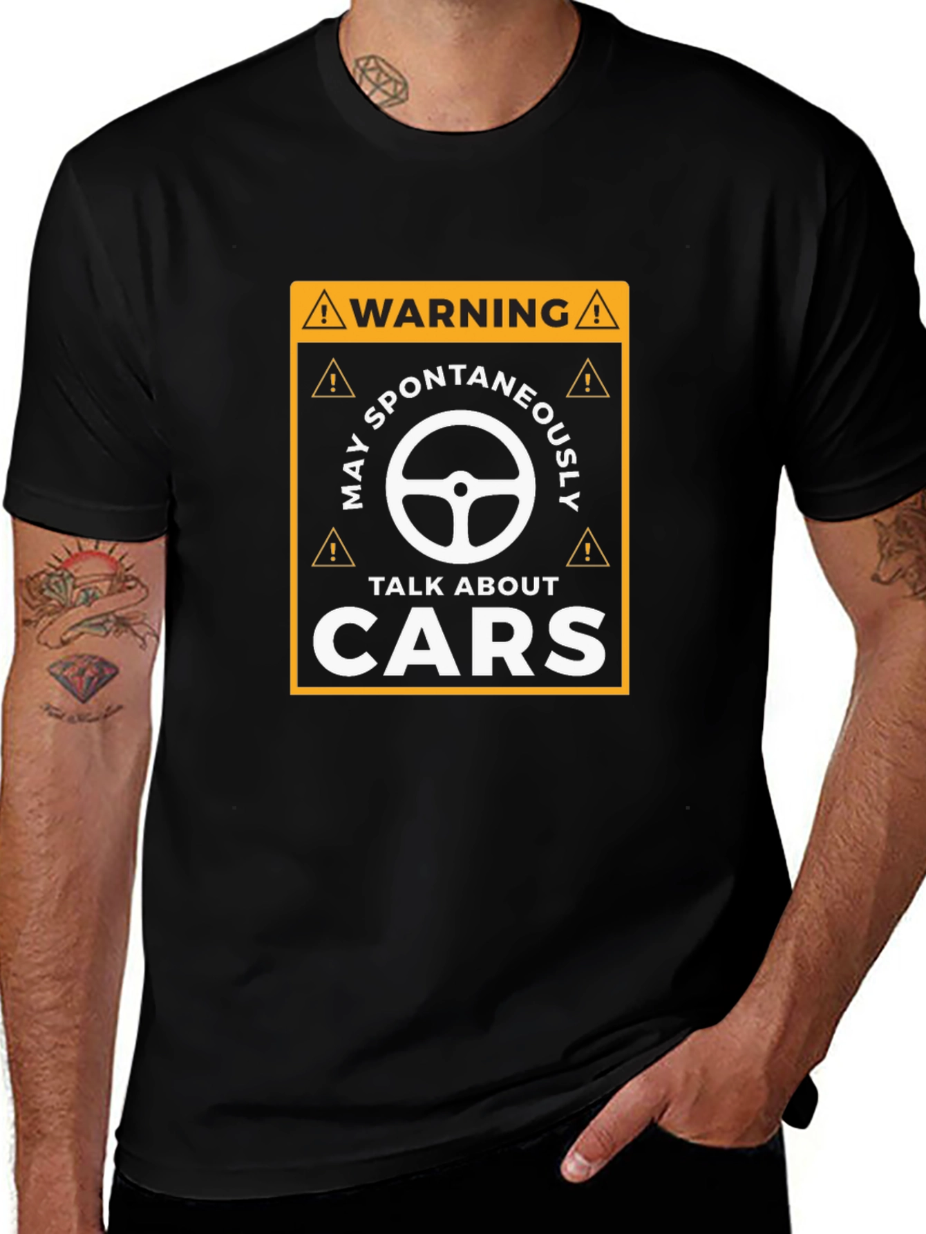 Variant 18 of Warning: May Spontaneously Talk About Cars T-Shirt