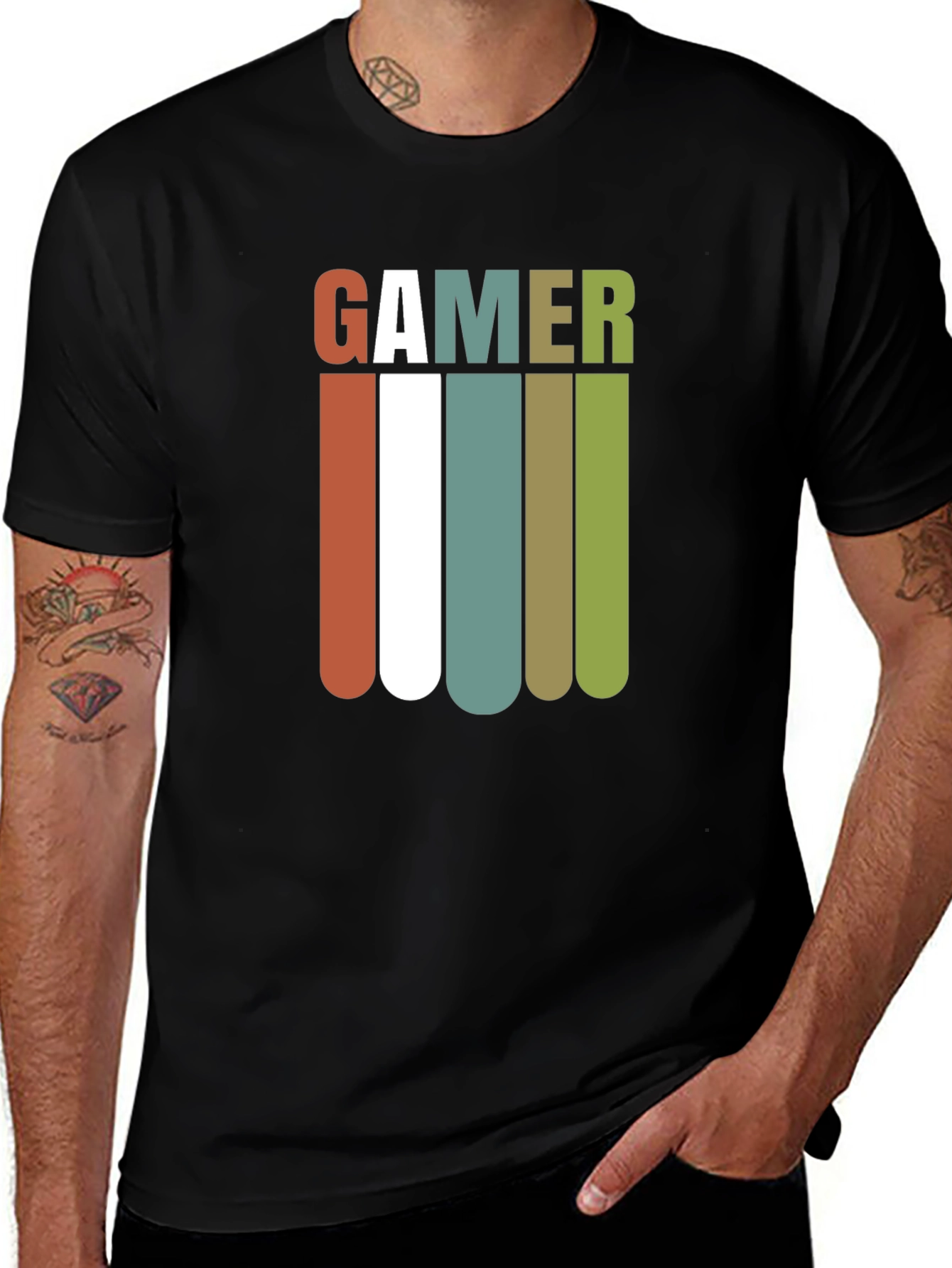 Variant 2 of Retro Gamer T-Shirt - Cool Colorful Design
