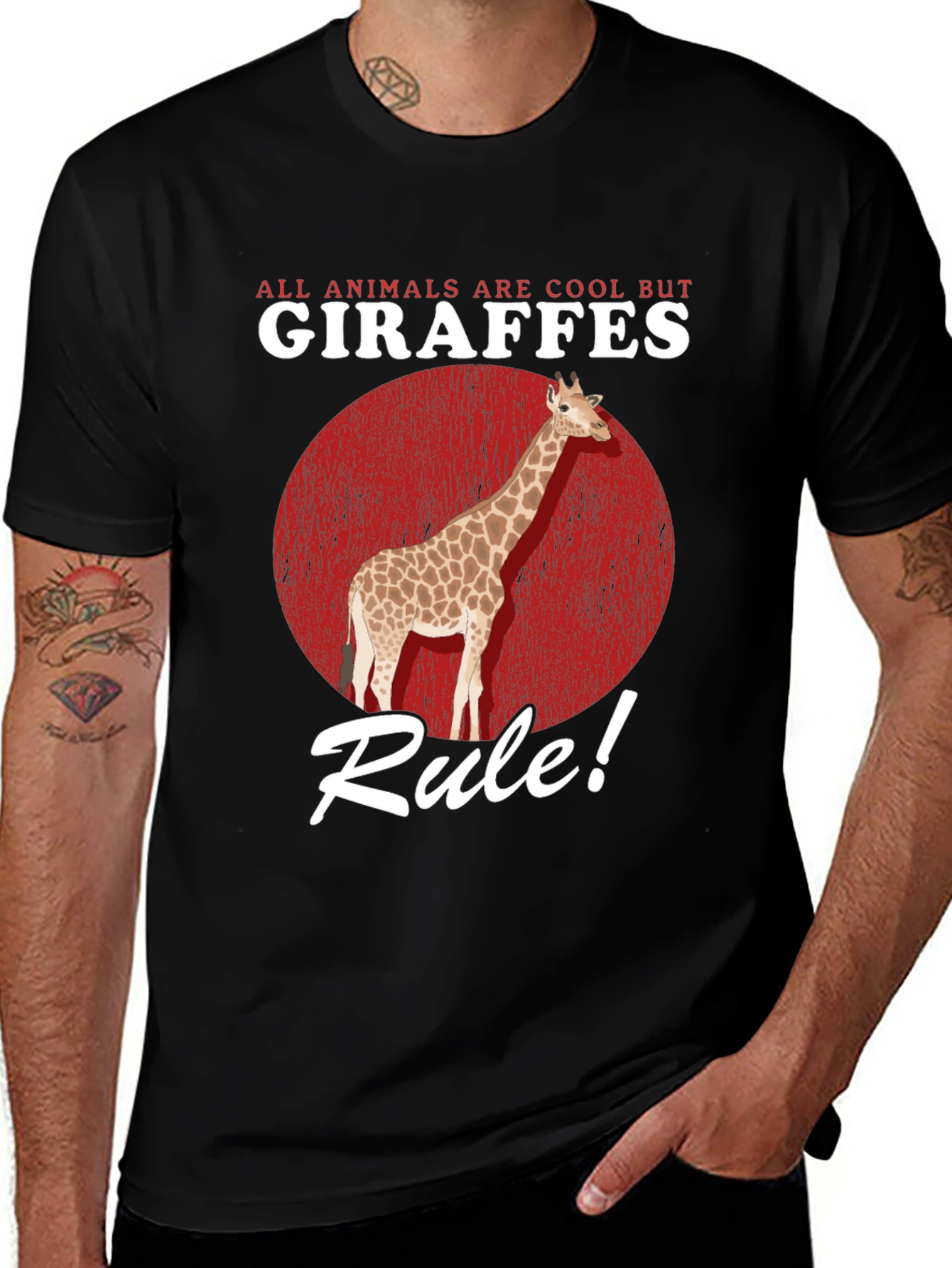 Variant 29 of Giraffe Rule Graphic Tee - Cool Animal Lover T-Shirt