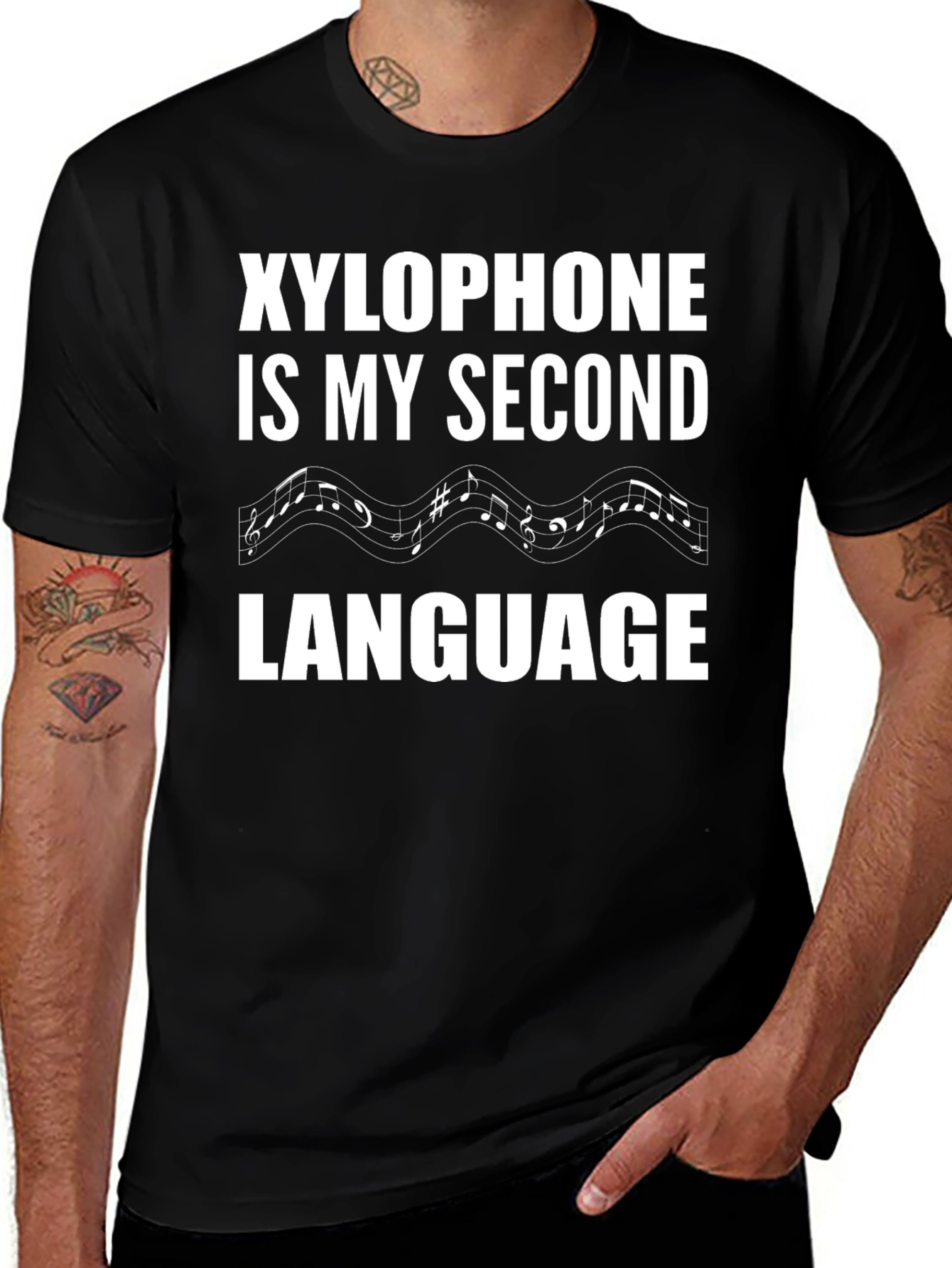 Variant 24 of Xylophone Second Language Music T-Shirt