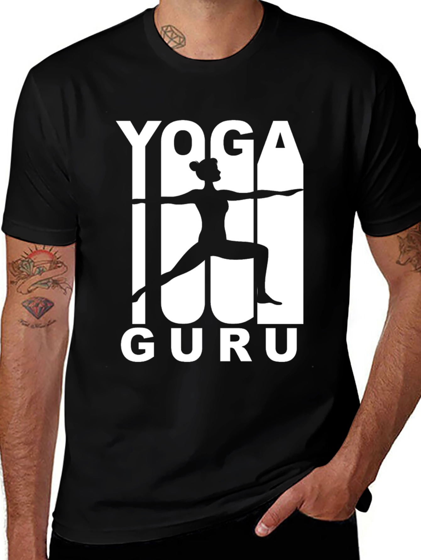 Variant 22 of Yoga Guru Black T-Shirt