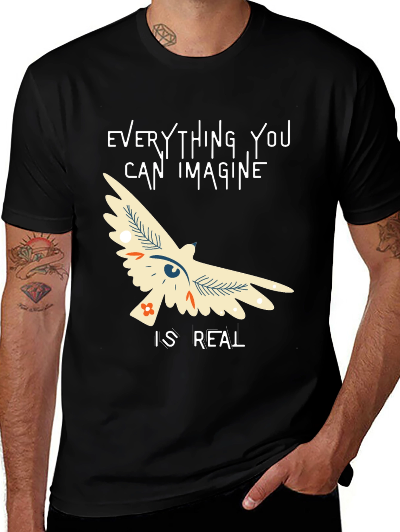 Variant 24 of Imagine is Real T-Shirt - Black