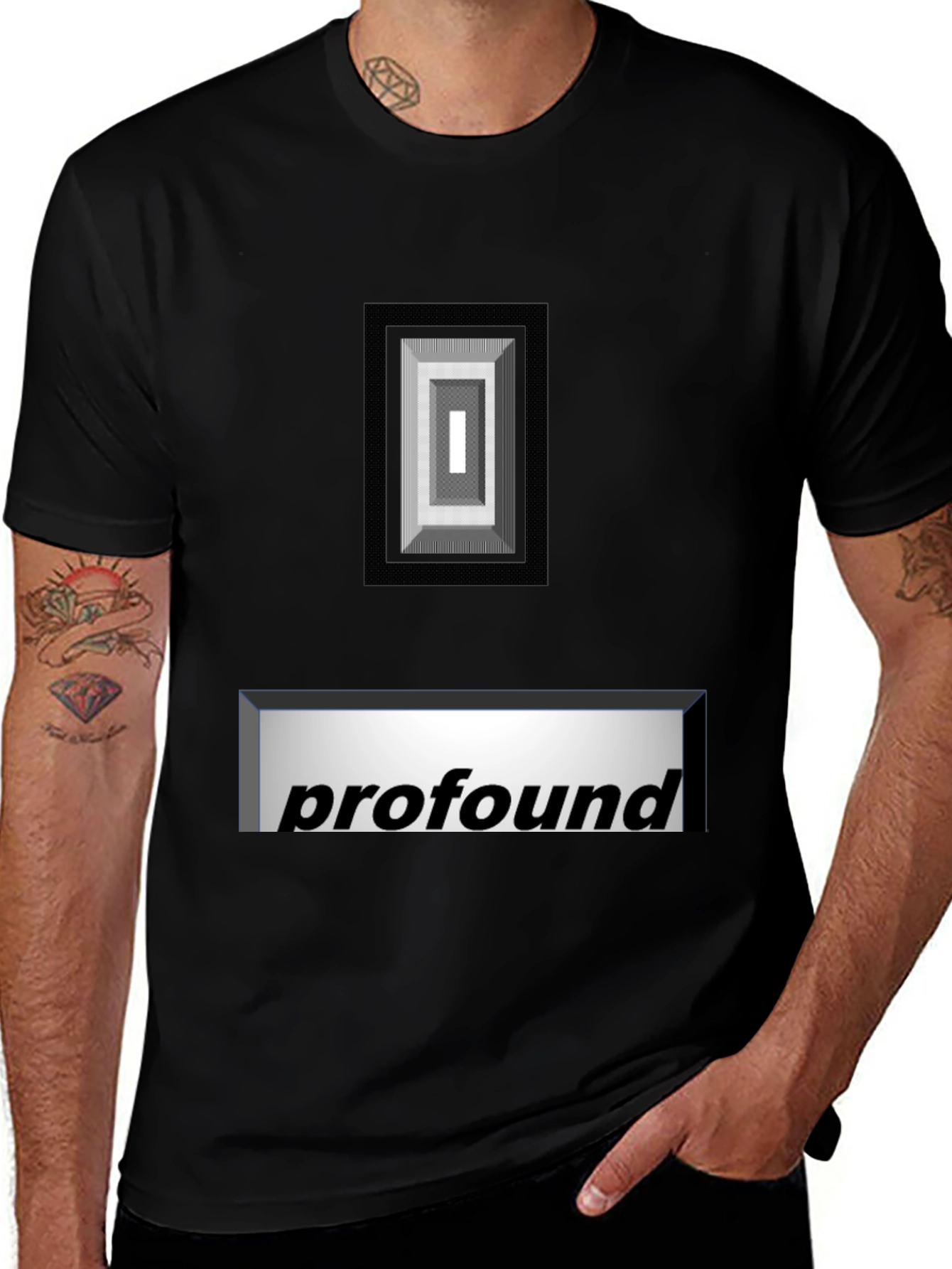 Variant 24 of Profound Graphic Black T-Shirt