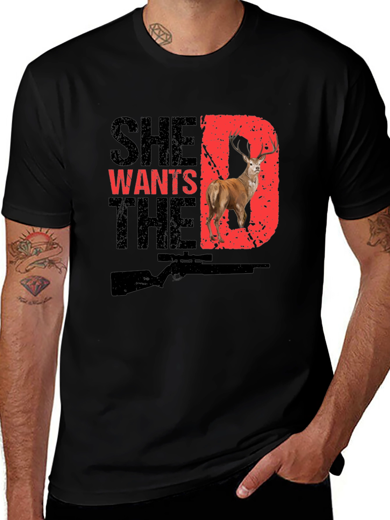 Variant 24 of She Wants the D Deer Hunting T-Shirt