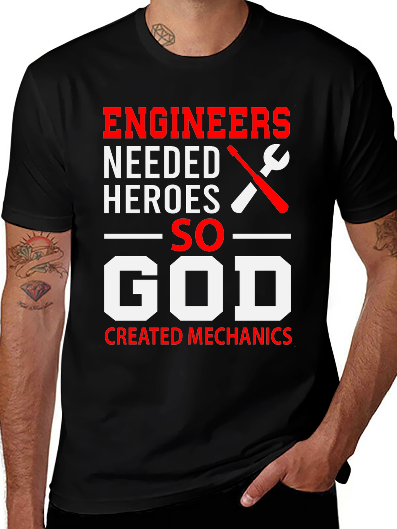 Variant 17 of Engineers Needed Heroes T-Shirt - Mechanic Gift