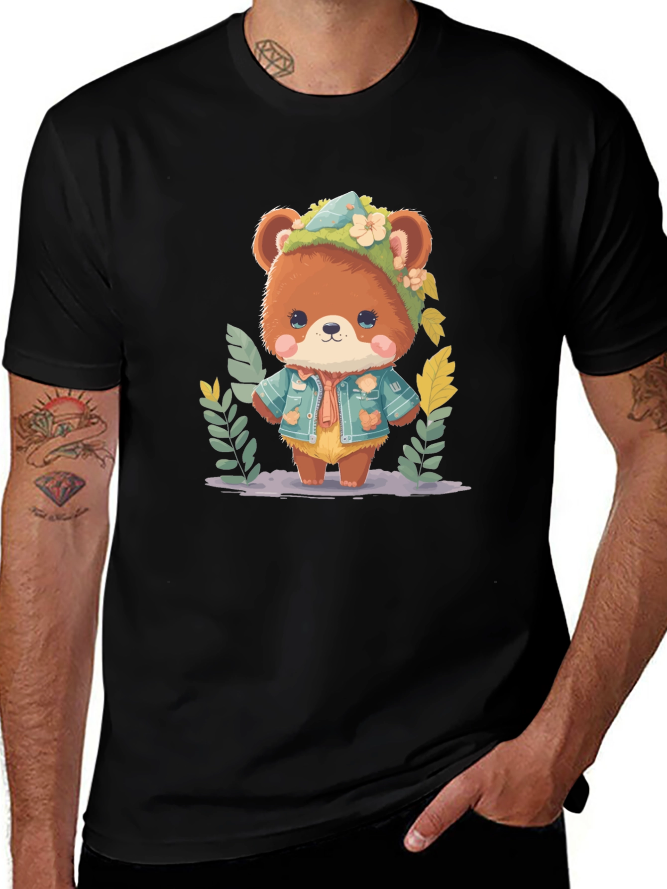 Variant 10 of Cute Cartoon Teddy Bear Graphic T-Shirt