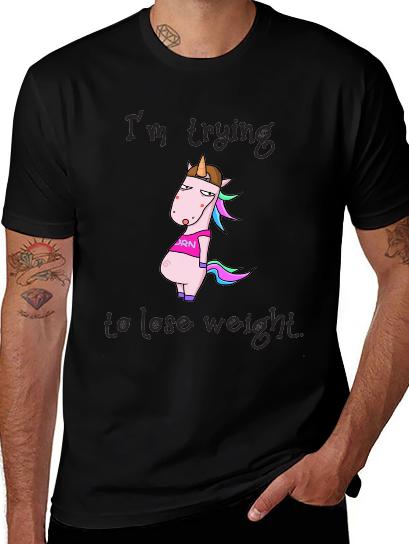 Variant 13 of Unicorn Weight Loss T-Shirt - Funny Graphic Tee