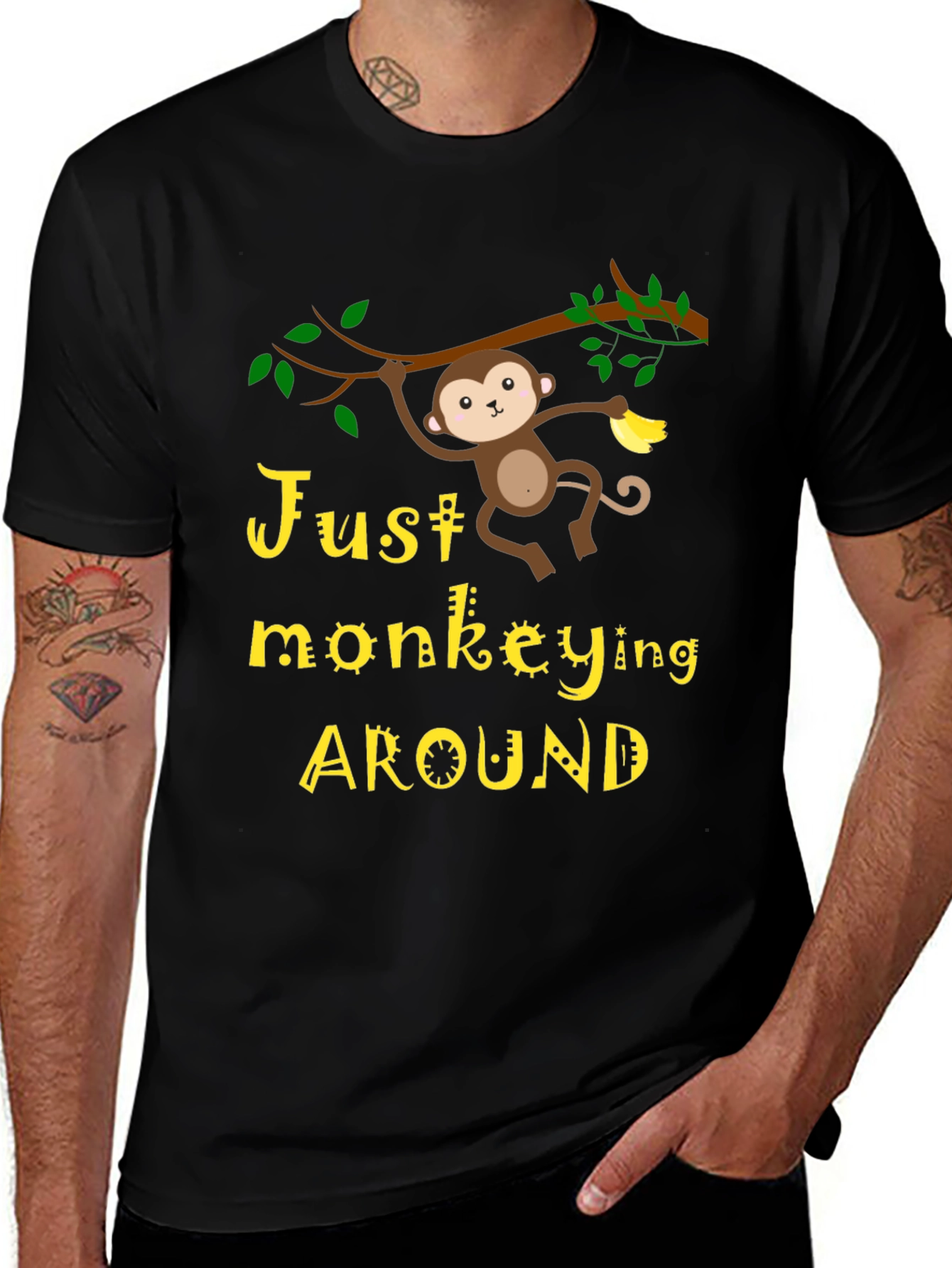 Variant 8 of Just Monkeying Around Graphic T-Shirt