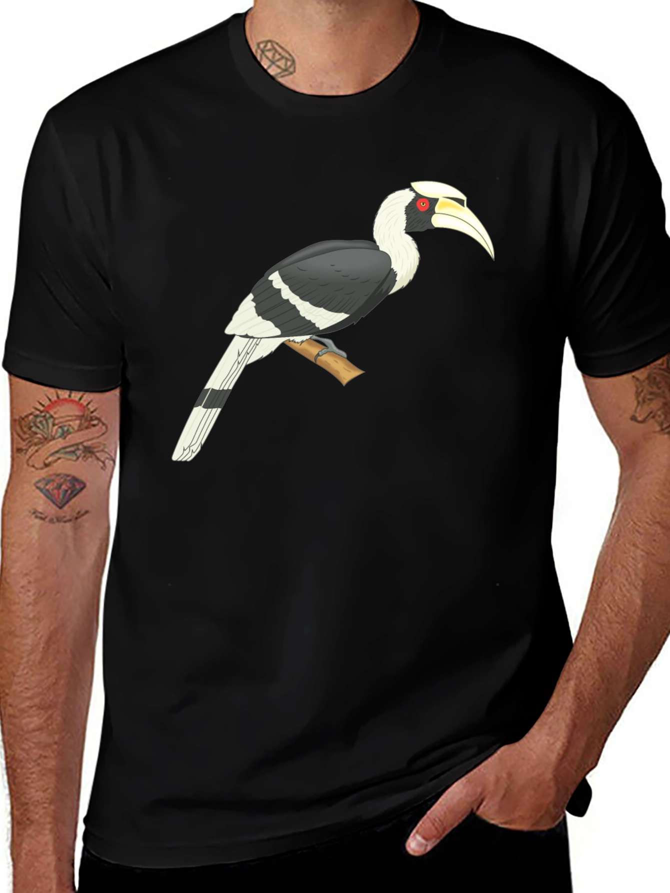 Variant 29 of Hornbill Bird Graphic Tee - Cool Bird Lover Shirt