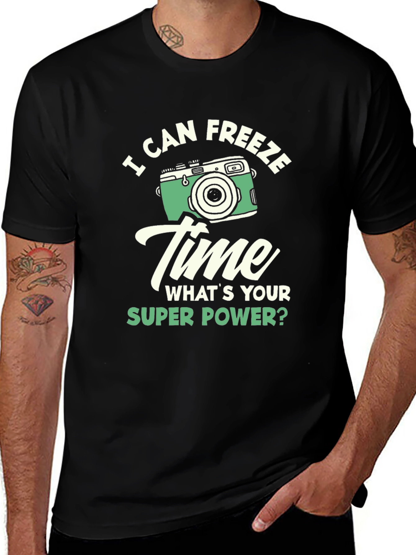 Variant 29 of Freeze Time Camera Graphic Tee - Superpower T-Shirt